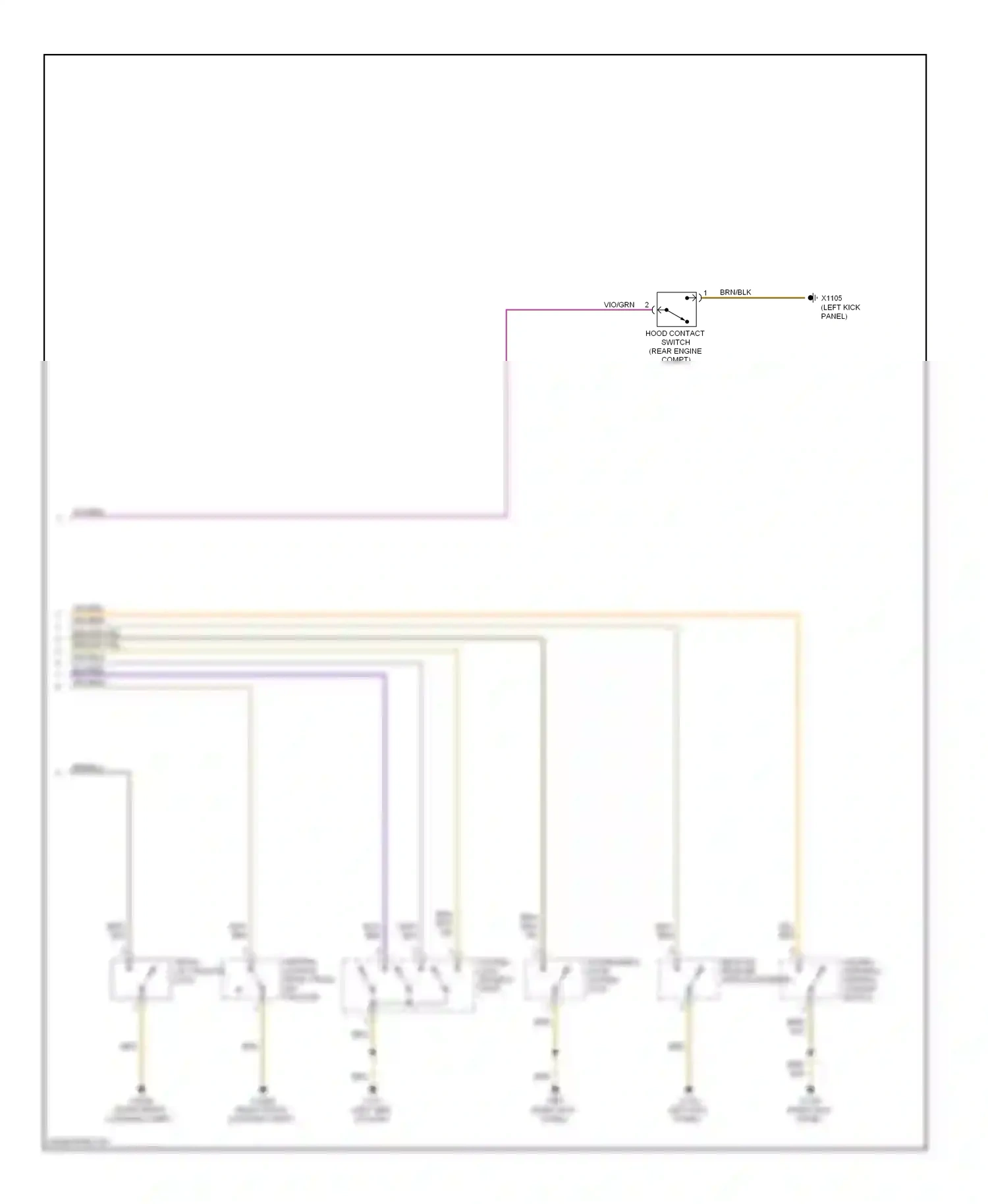 BMW Z4 E85/E86 (2002-2005) (left kick panel) wiring diagram  (1 of 3)