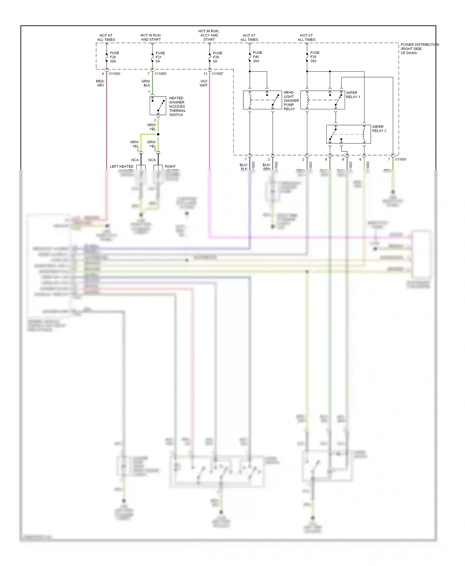 Wiring diagram washer pump for BMW Z4 E85/E86 (2002-2005) (1 of 1)