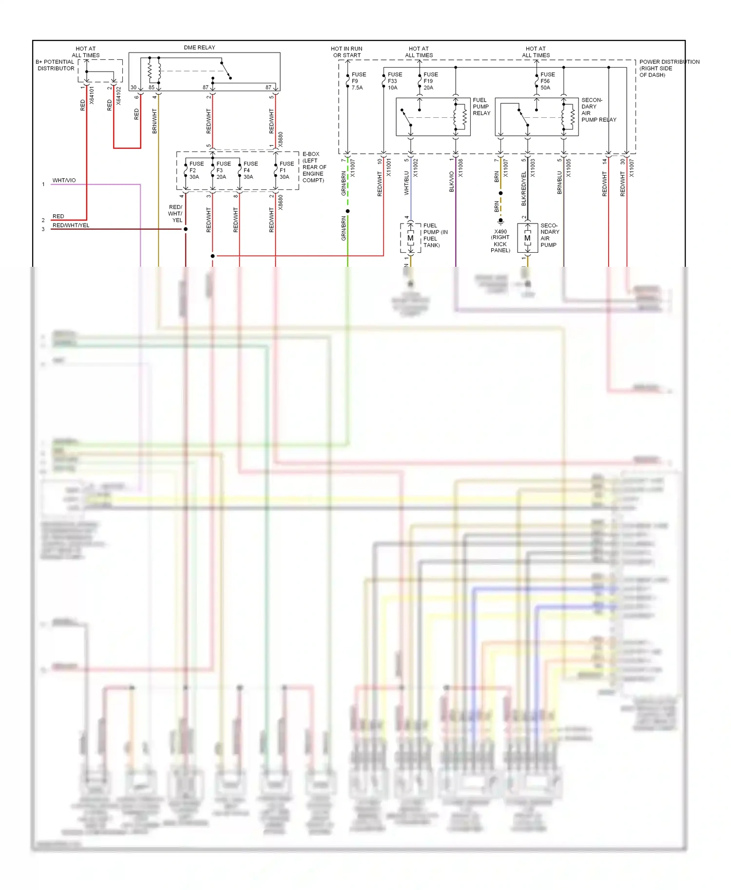 Wiring diagram wht/yel for BMW Z4 E85/E86 (2002-2005) (6 of 8)