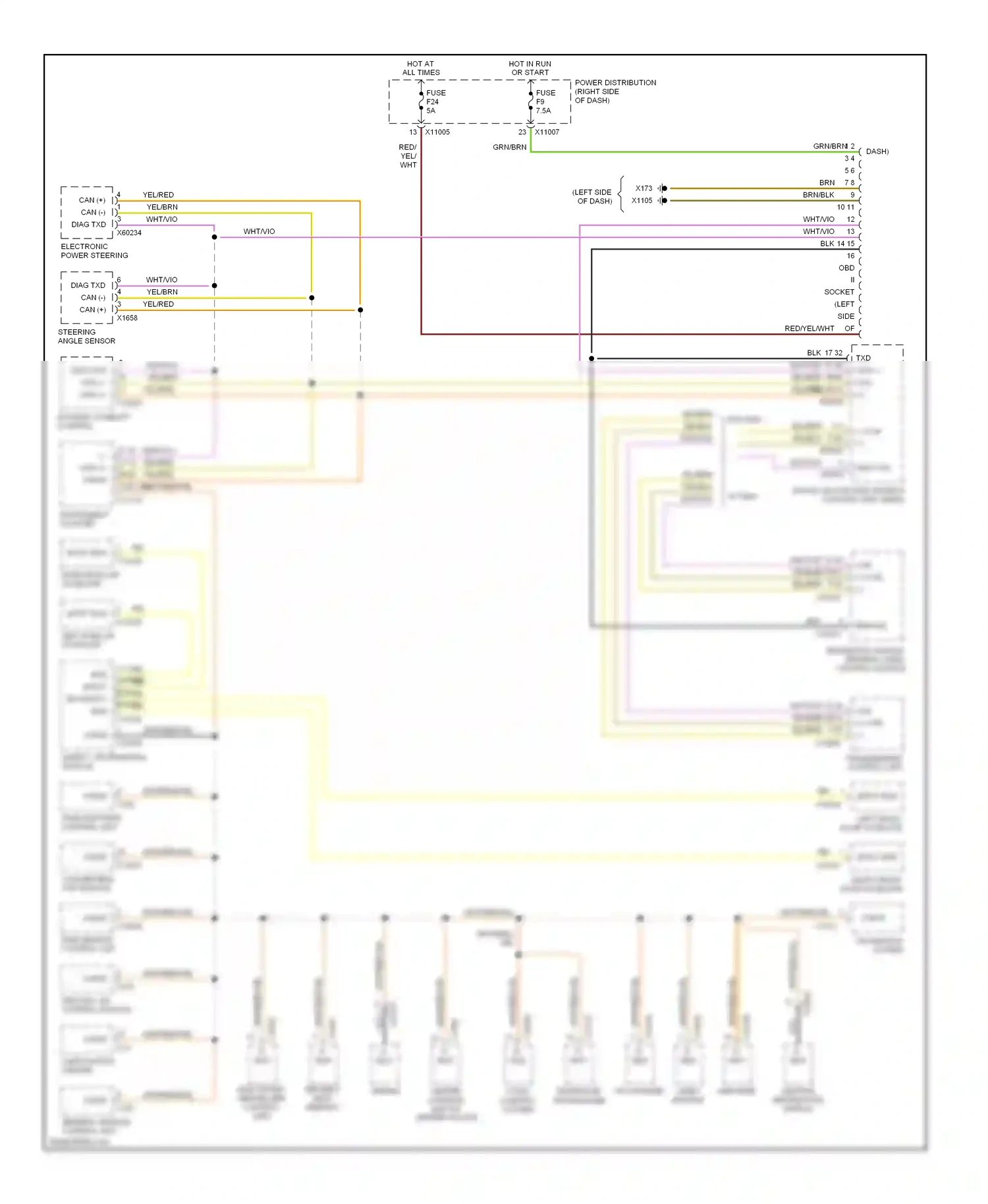 Wiring diagram yel/red for BMW Z4 E85/E86 (2002-2005) (3 of 25)