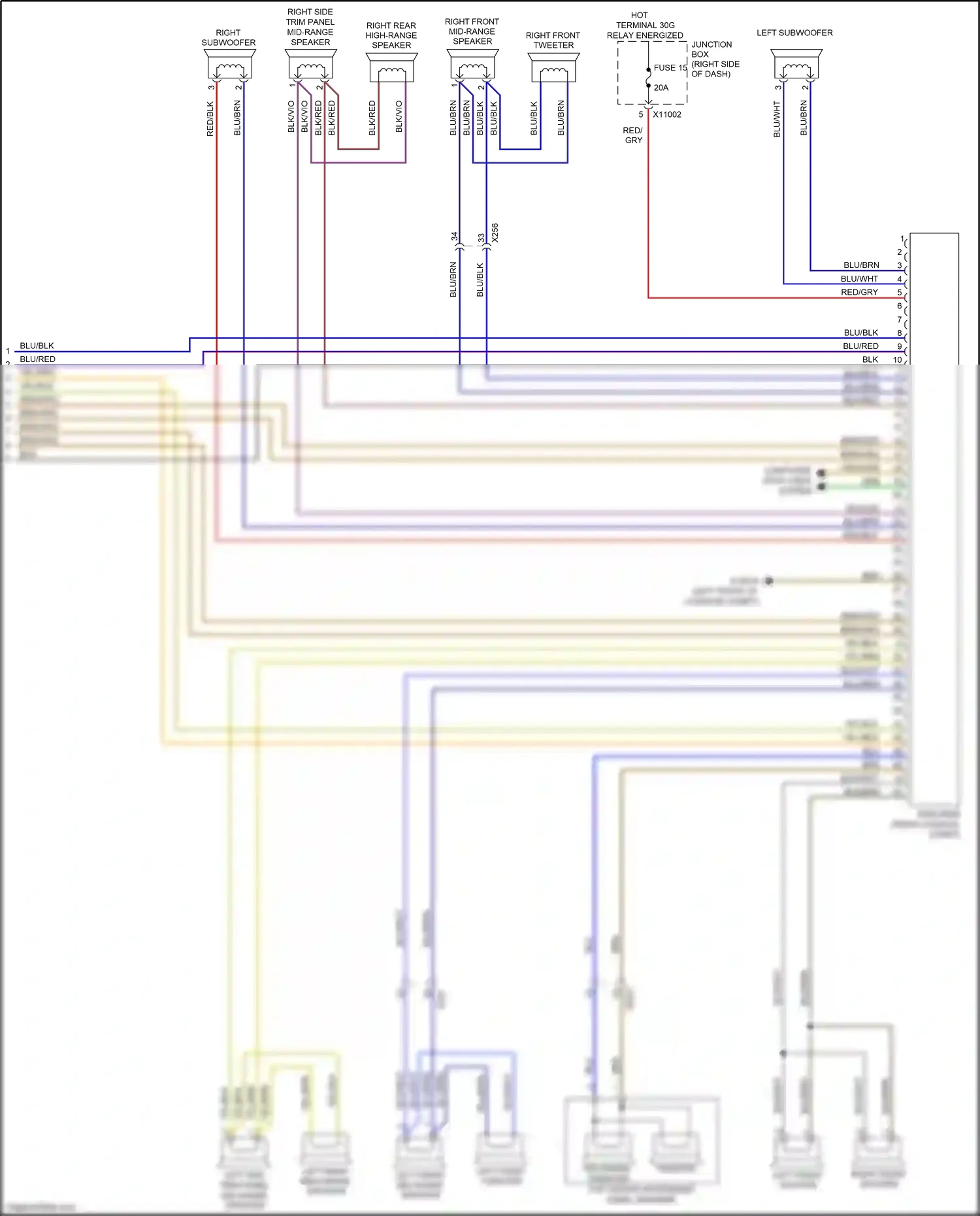 Wiring diagram blu/red for BMW Z4 E89 facelift (2013-2017) (18 of 40)