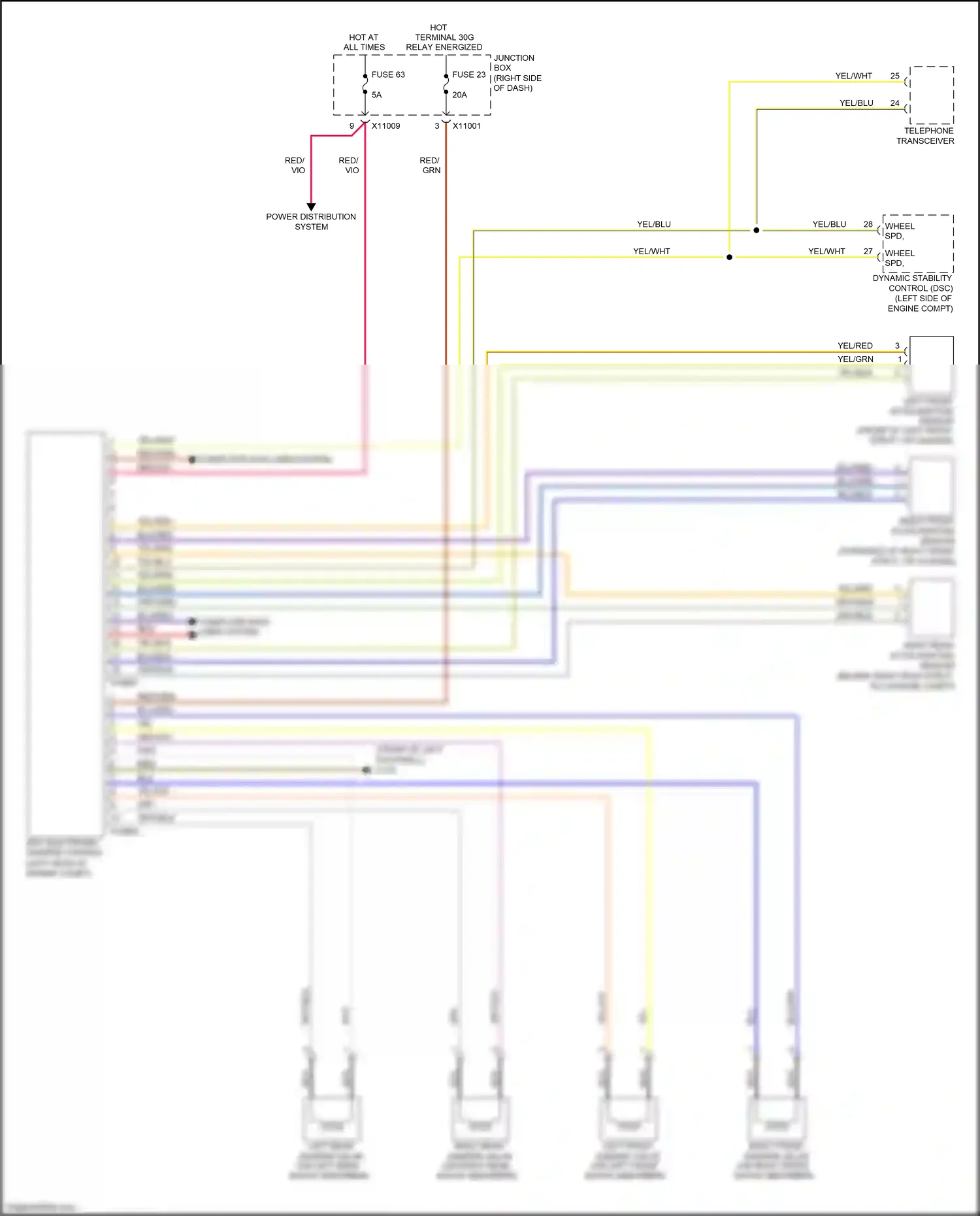 Wiring diagram blu/red for BMW Z4 E89 facelift (2013-2017) (23 of 40)