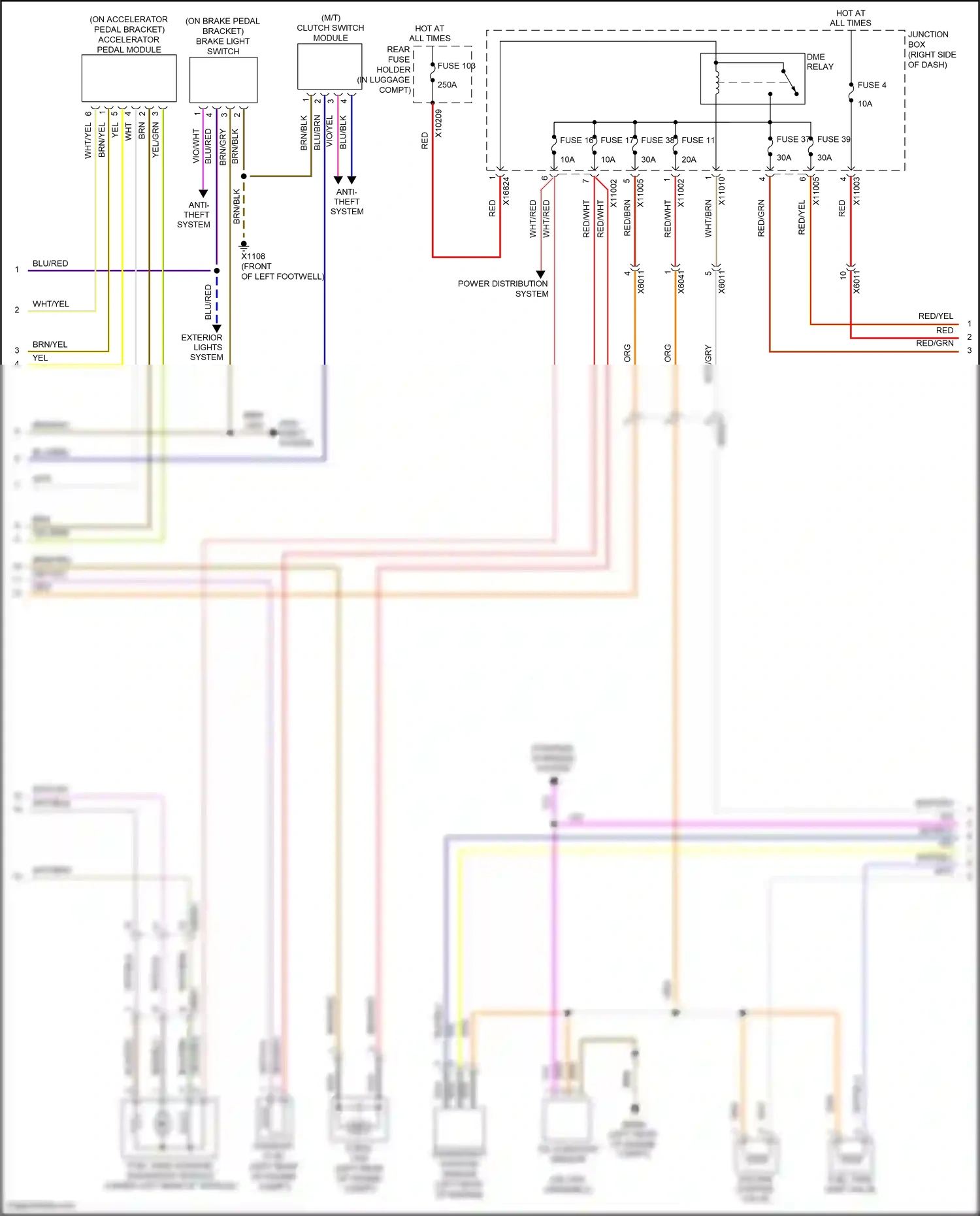 BMW Z4 E89 facelift (2013-2017) clutch switch module wiring diagram  (7 of 7)