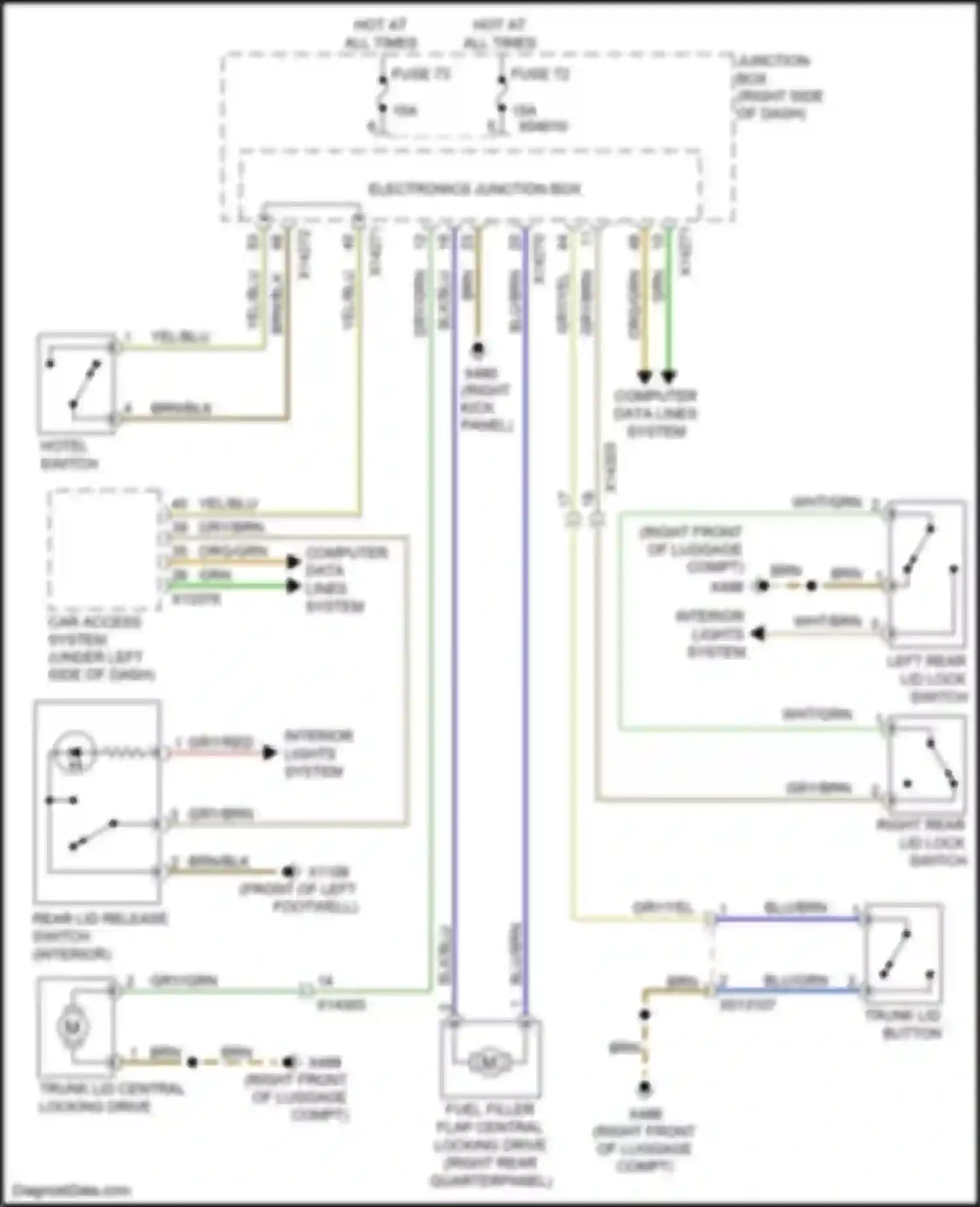 Wiring diagram computer data lines system for BMW Z4 E89 facelift (2013-2017) (39 of 60)