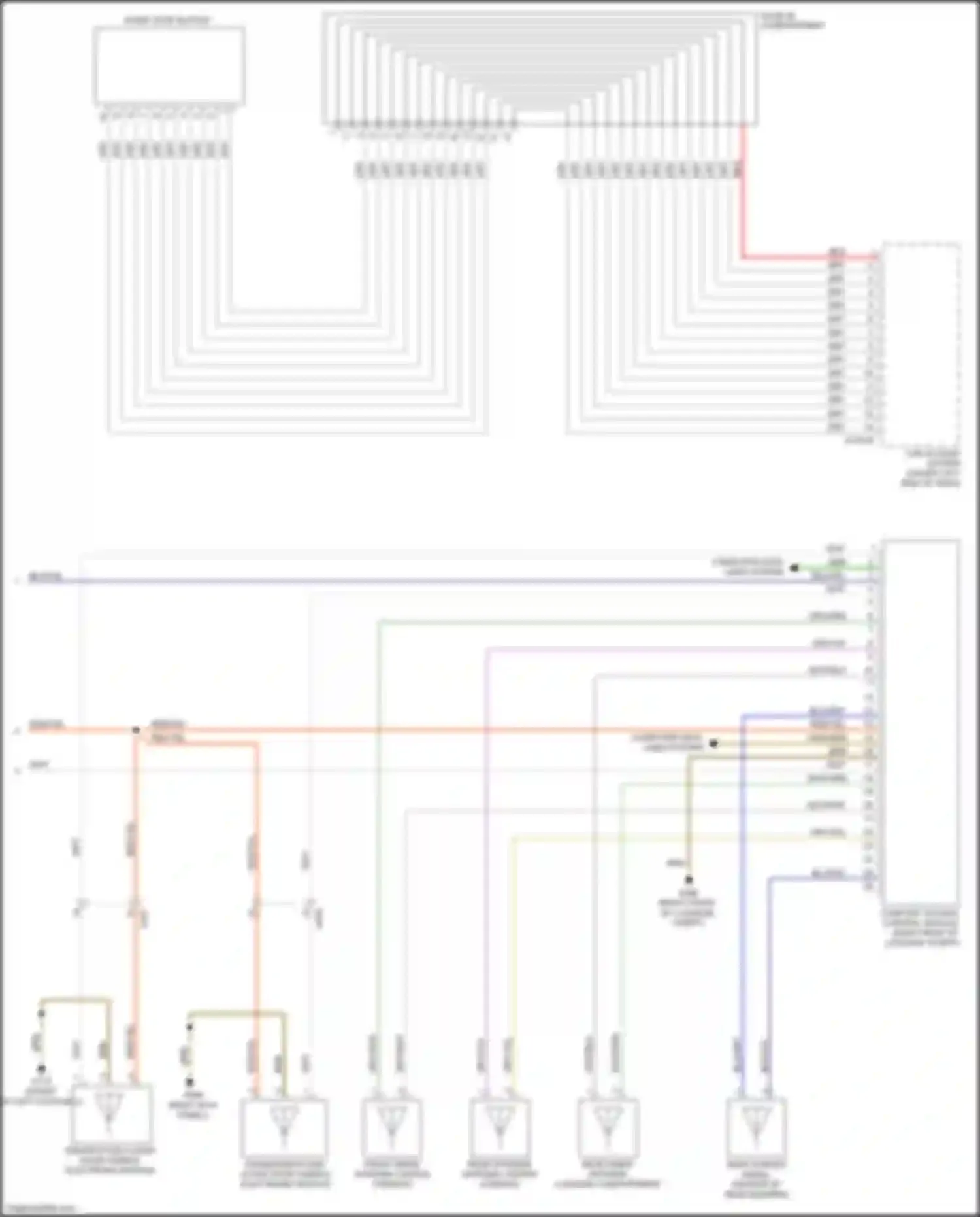 Wiring diagram driver's side outer door handle electronic module for BMW Z4 E89 facelift (2013-2017) (1 of 3)