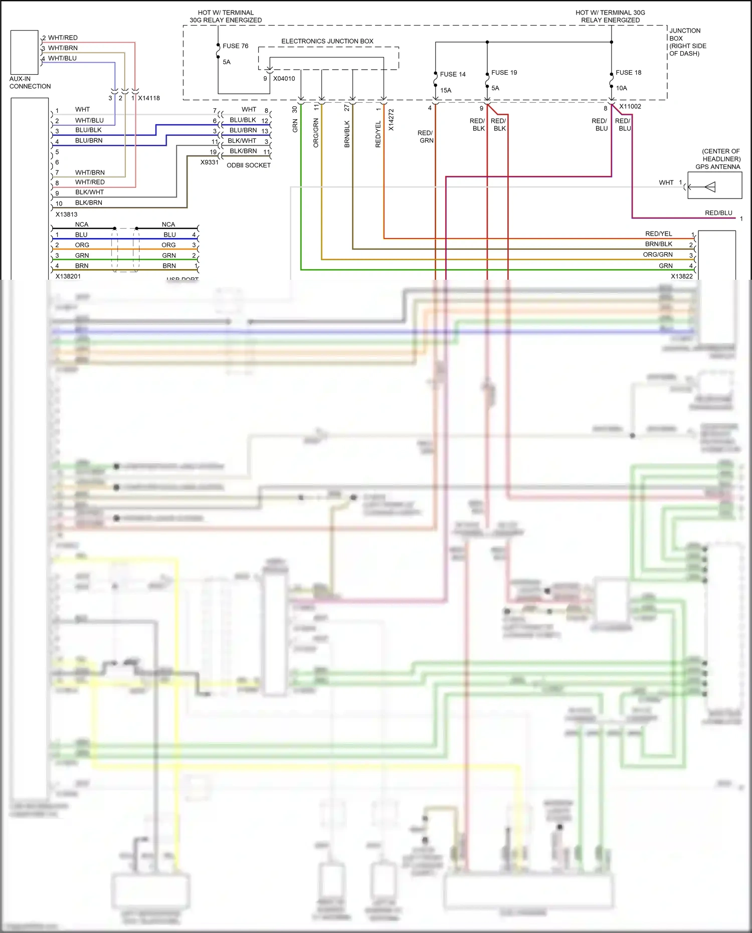 Wiring diagram fuse 14 for BMW Z4 E89 facelift (2013-2017) (3 of 9)