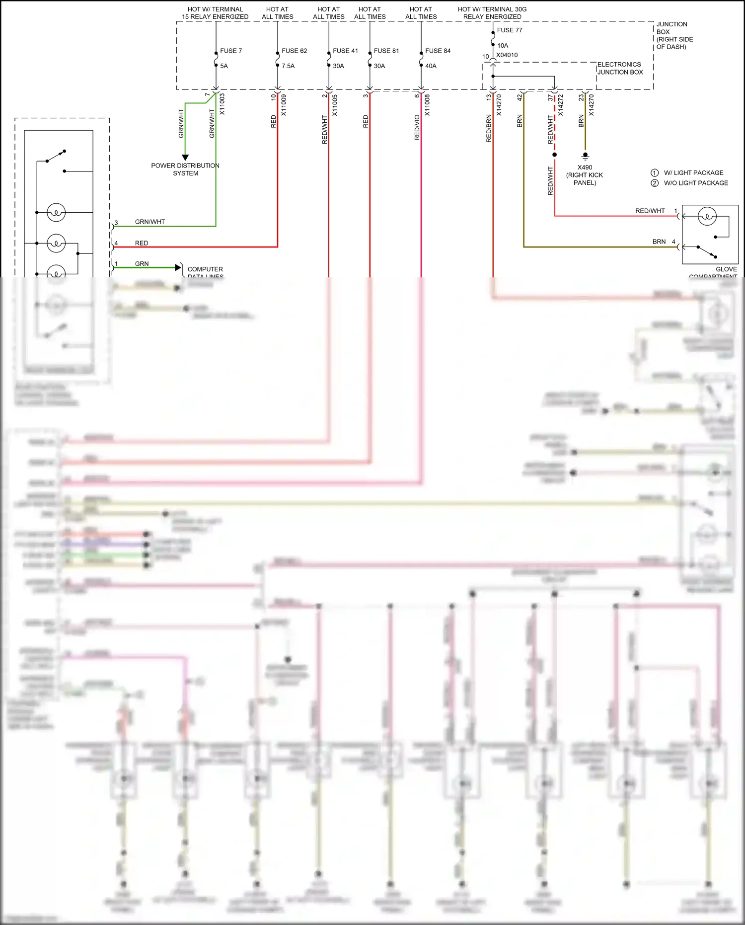 Wiring diagram fuse 7 for BMW Z4 E89 facelift (2013-2017) (1 of 7)