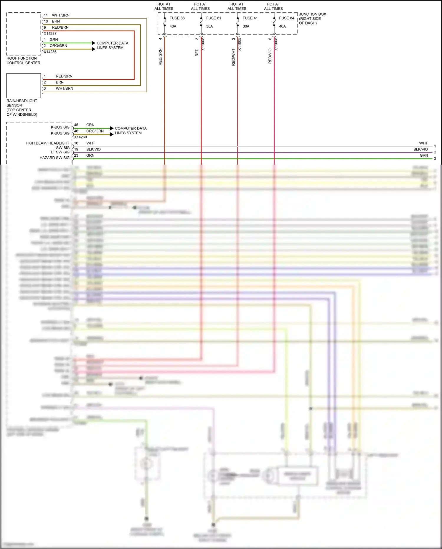 Wiring diagram fuse 86 for BMW Z4 E89 facelift (2013-2017) (1 of 7)