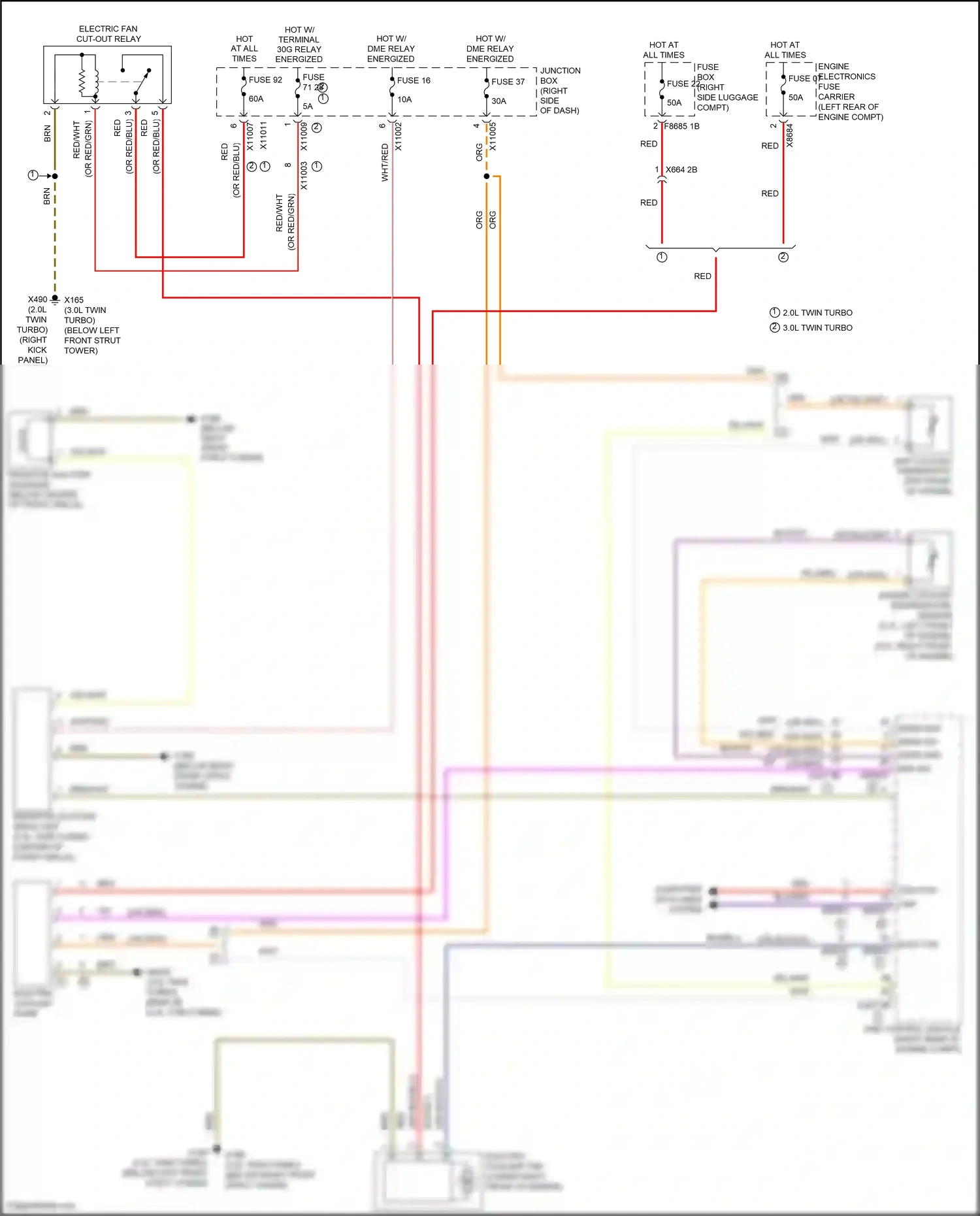 Wiring diagram fuse box for BMW Z4 E89 facelift (2013-2017) (2 of 3)