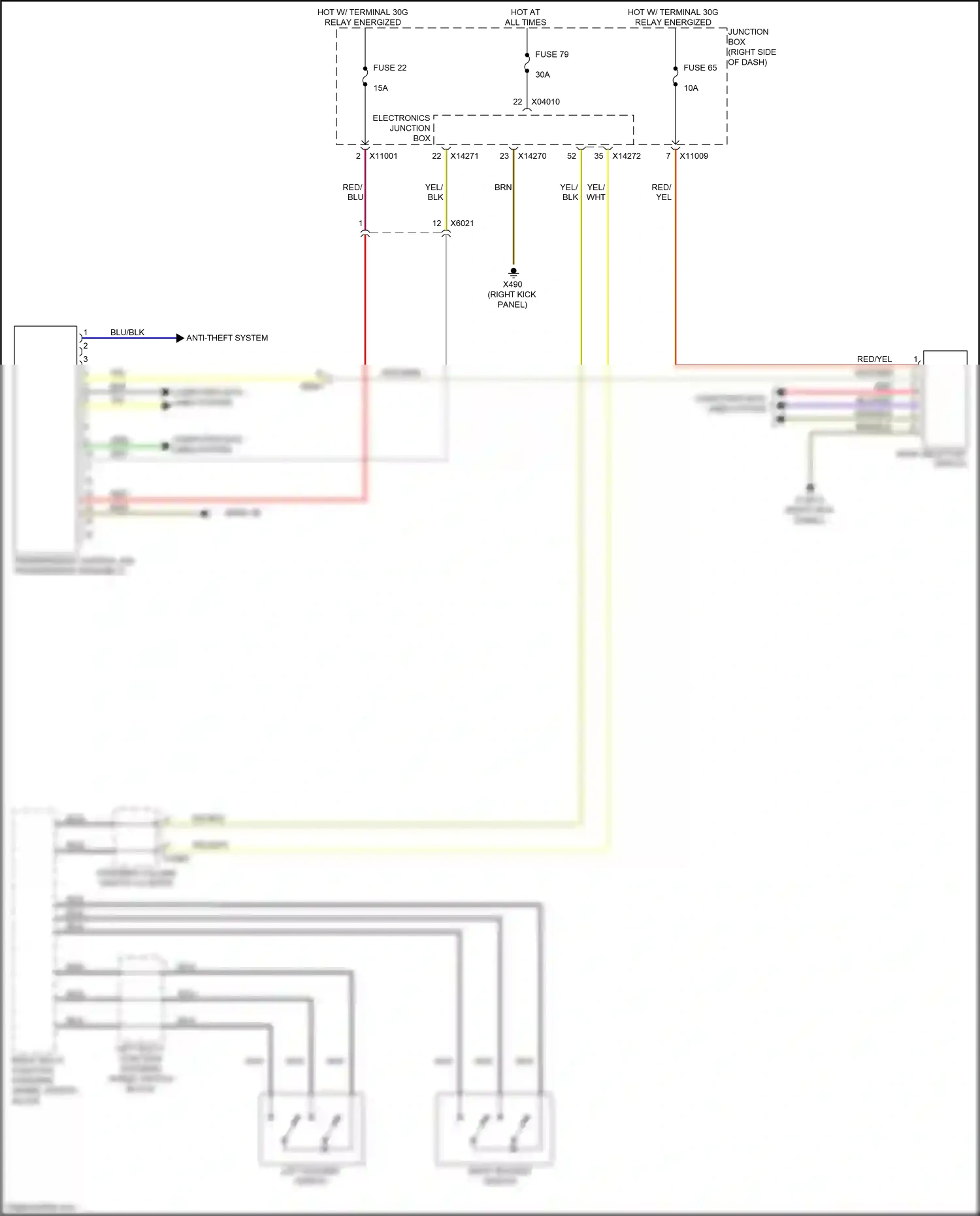 Wiring diagram grn/red for BMW Z4 E89 facelift (2013-2017) (10 of 22)