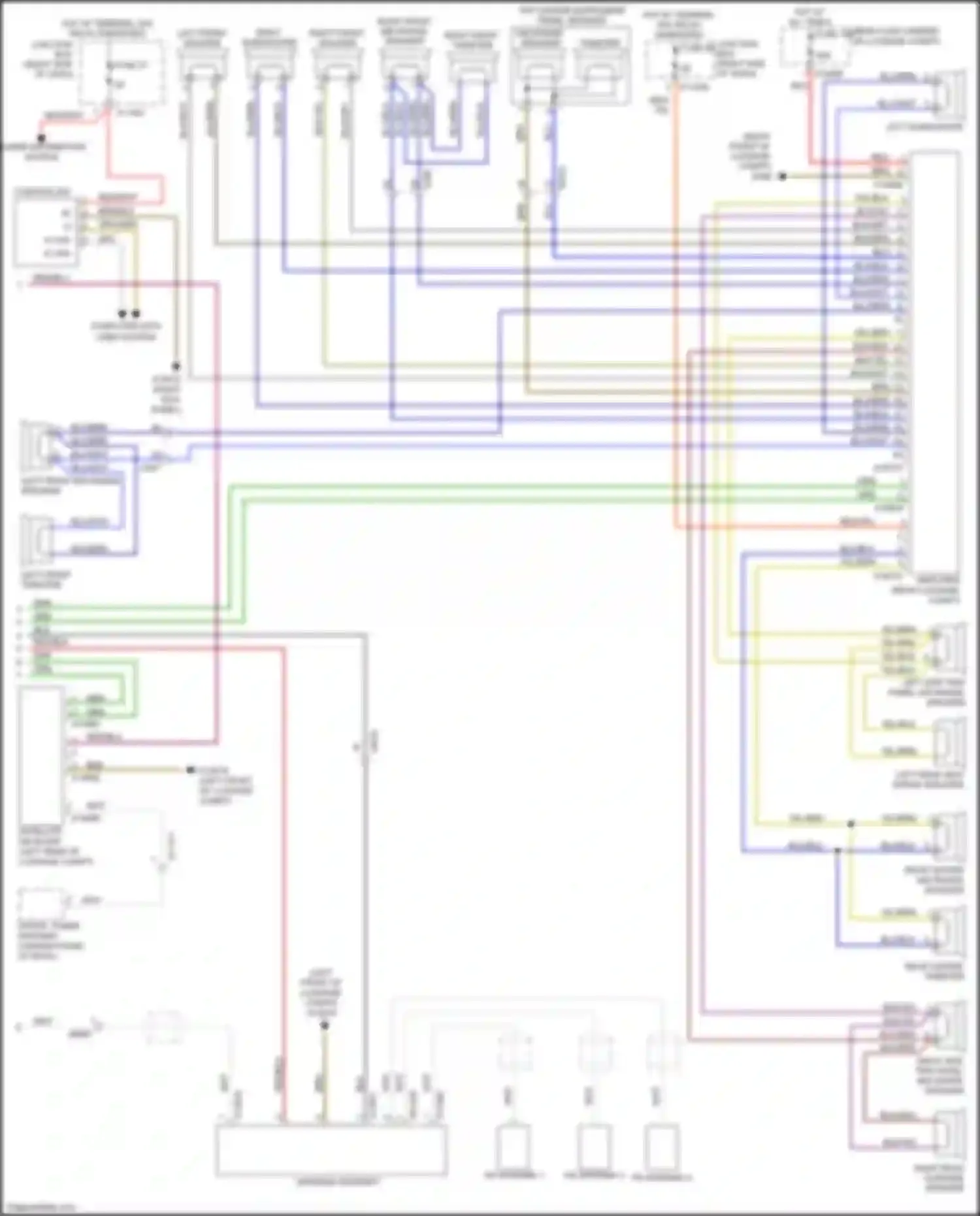 Wiring diagram left front tweeter for BMW Z4 E89 facelift (2013-2017) (2 of 5)