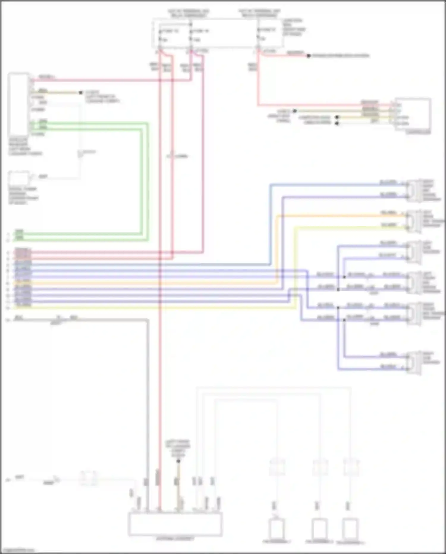 Wiring diagram left rear mid-range speaker for BMW Z4 E89 facelift (2013-2017) (2 of 3)
