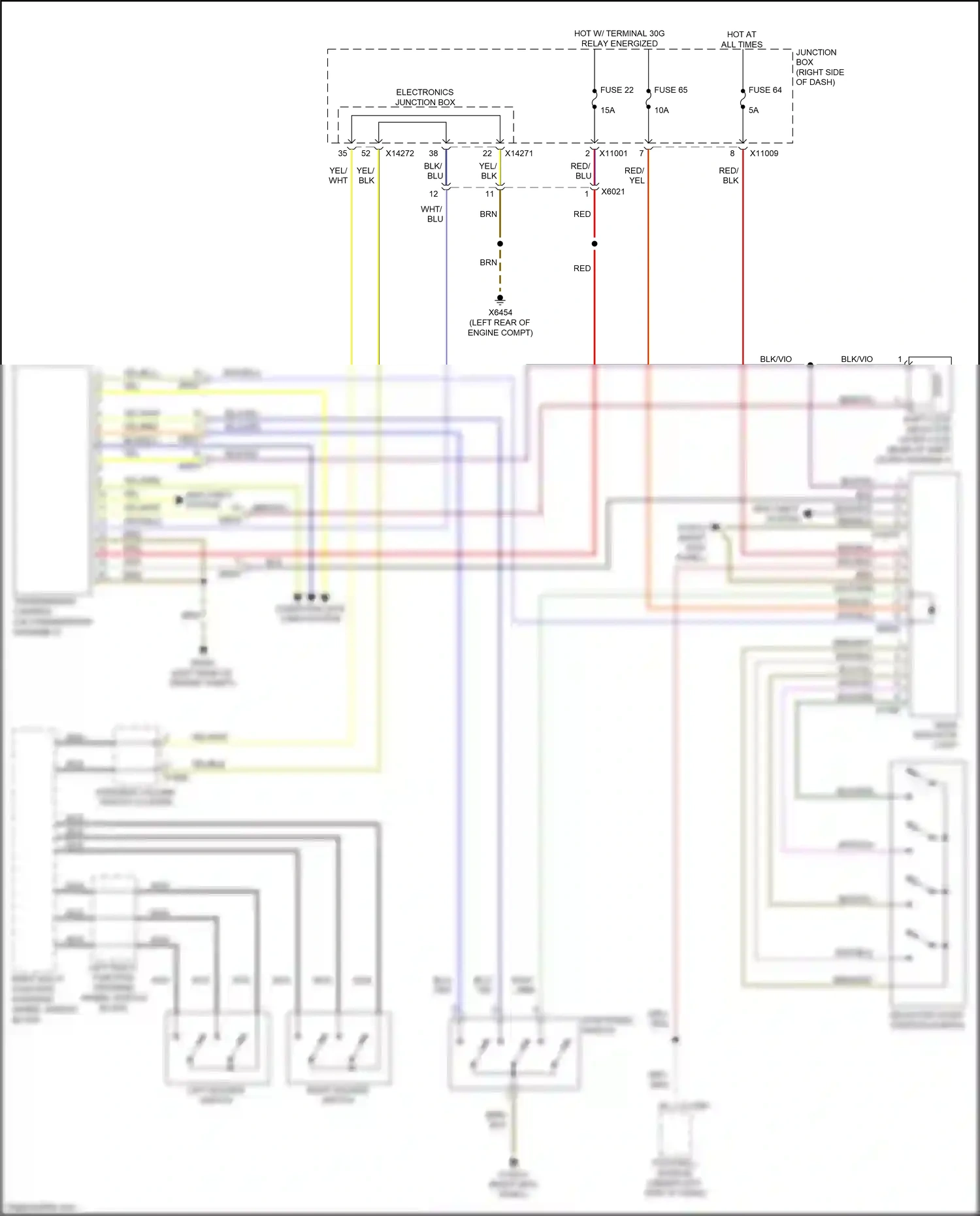 Wiring diagram right rocker switch for BMW Z4 E89 facelift (2013-2017) (1 of 2)