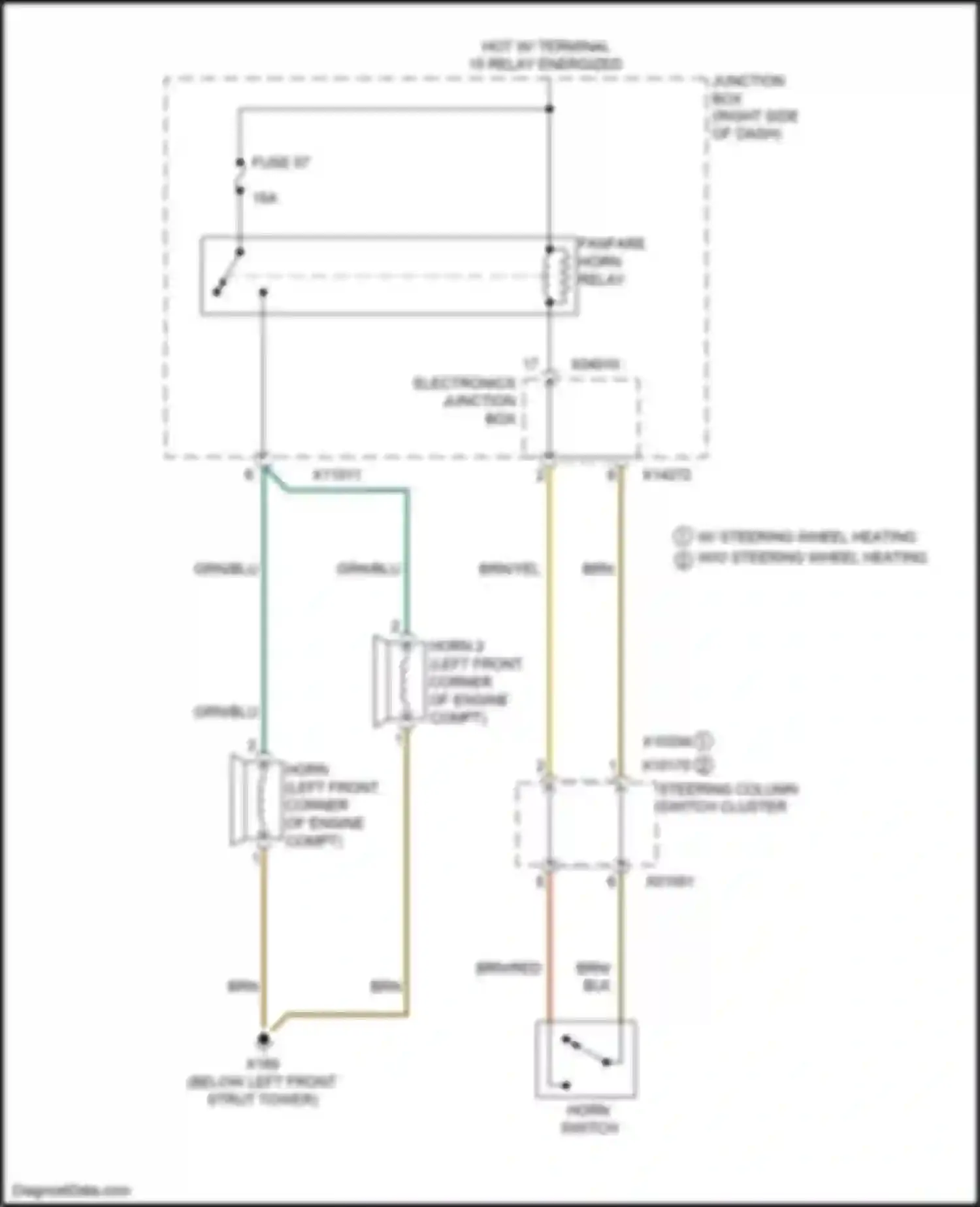Wiring diagram steering column switch cluster for BMW Z4 E89 facelift (2013-2017) (14 of 15)