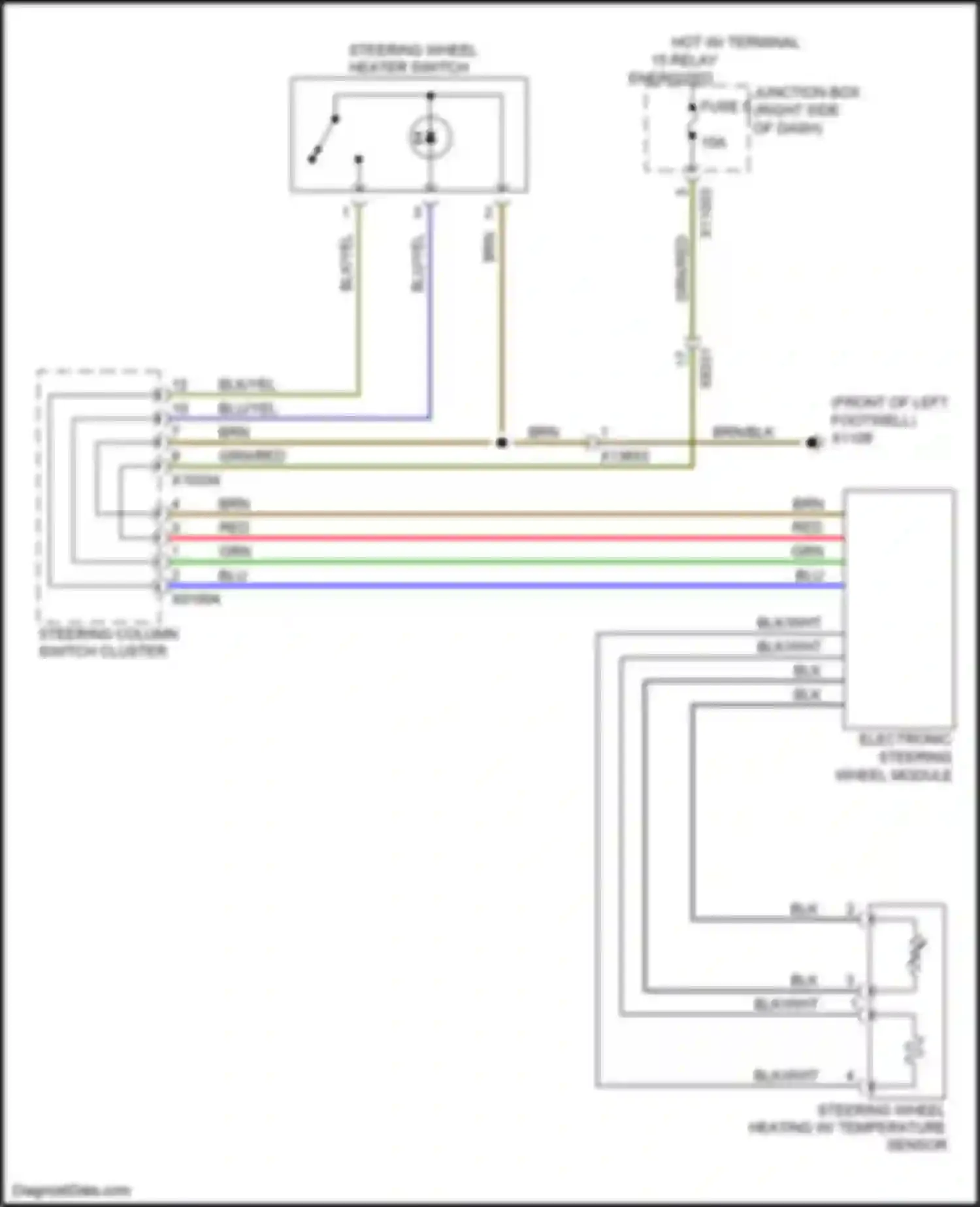 Wiring diagram steering wheel heating w/ temperature sensor for BMW Z4 E89 facelift (2013-2017) (1 of 1)