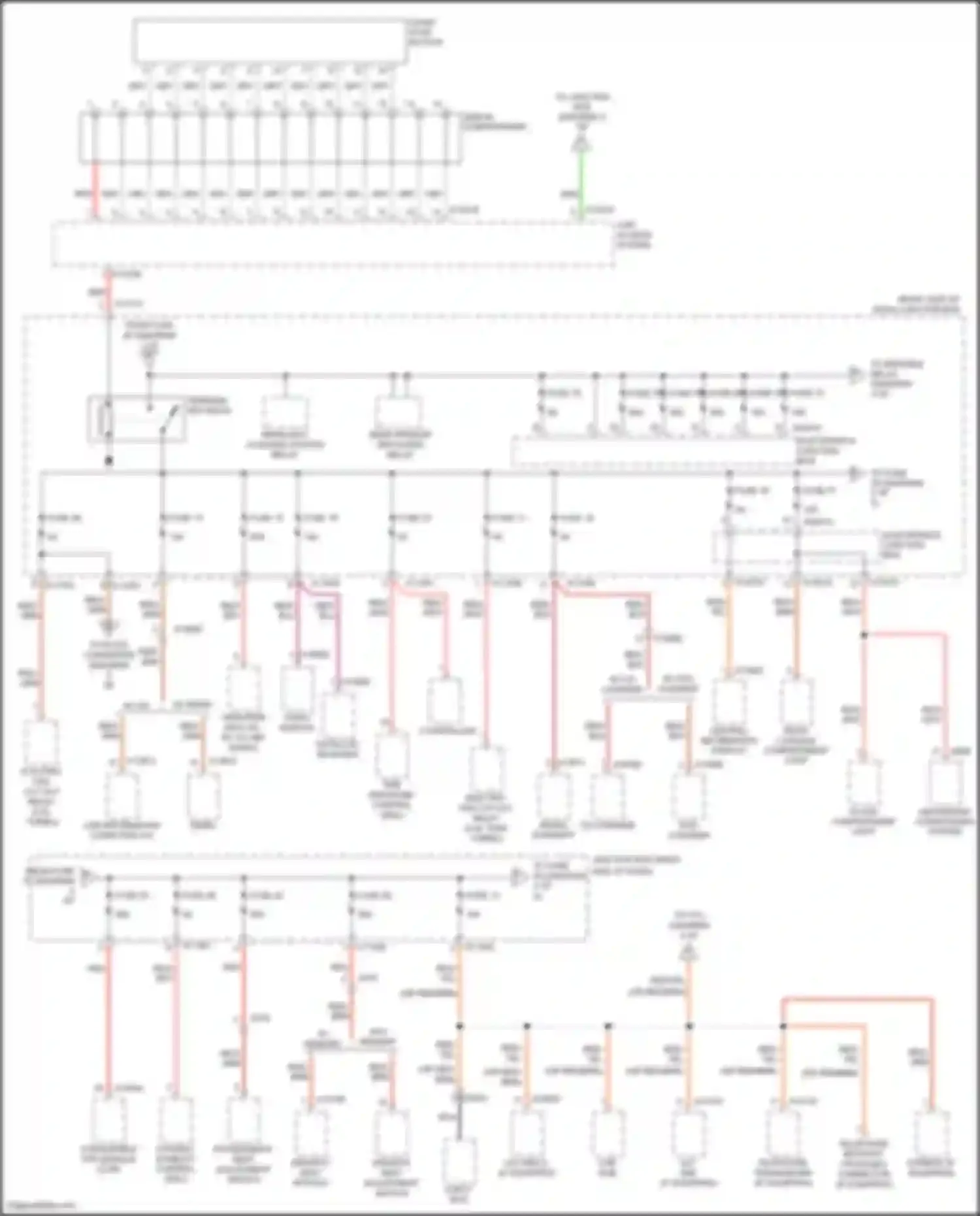 Wiring diagram w/o memory for BMW Z4 E89 facelift (2013-2017) (2 of 2)