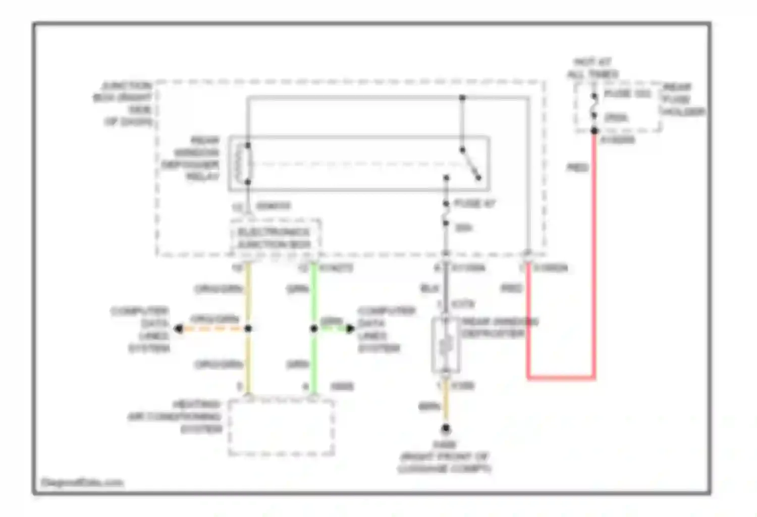 Z4 BMW E89 (2009-2013): Rear defogger circuit