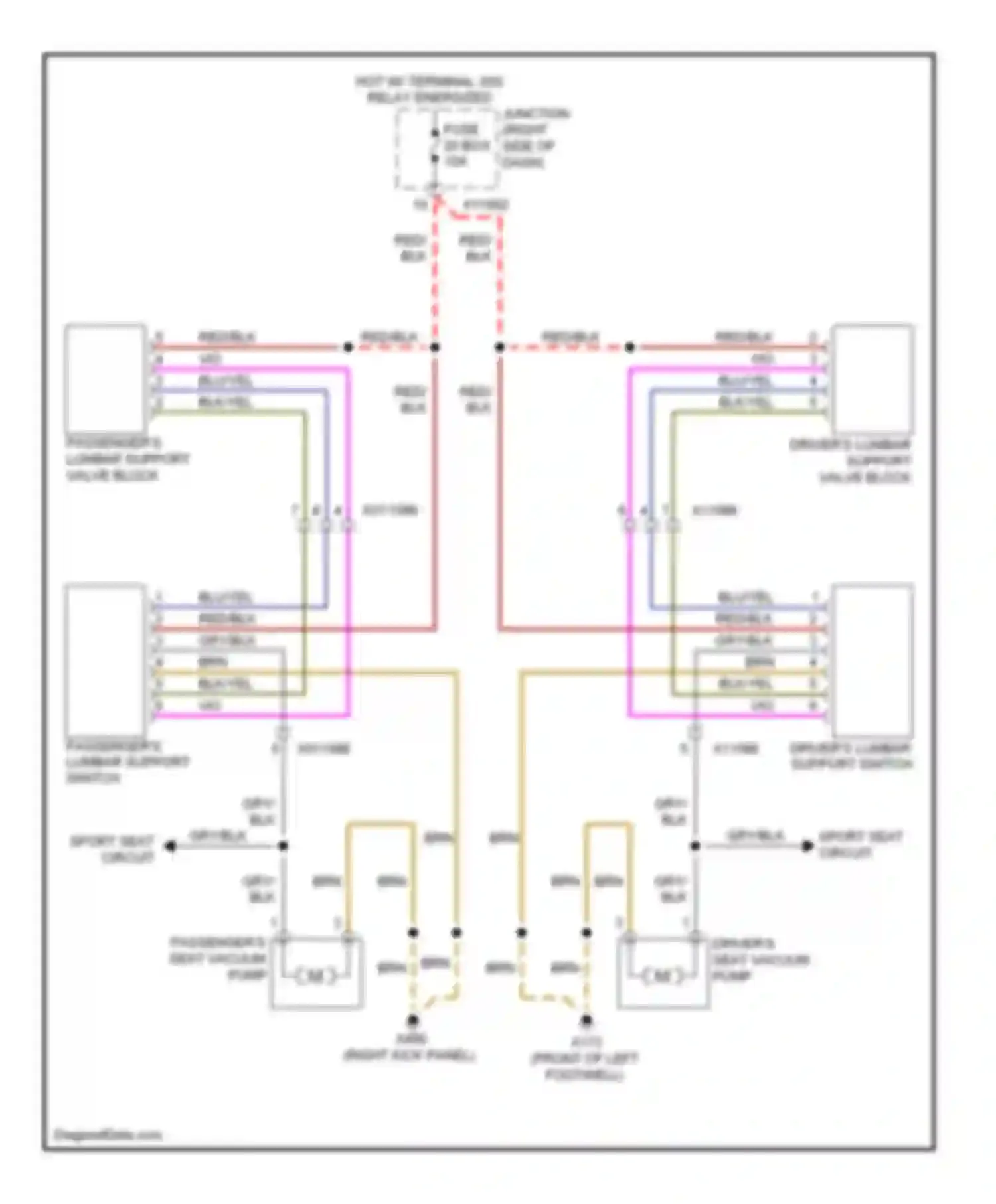 Z4 BMW E89 (2009-2013): Lumbar circuit