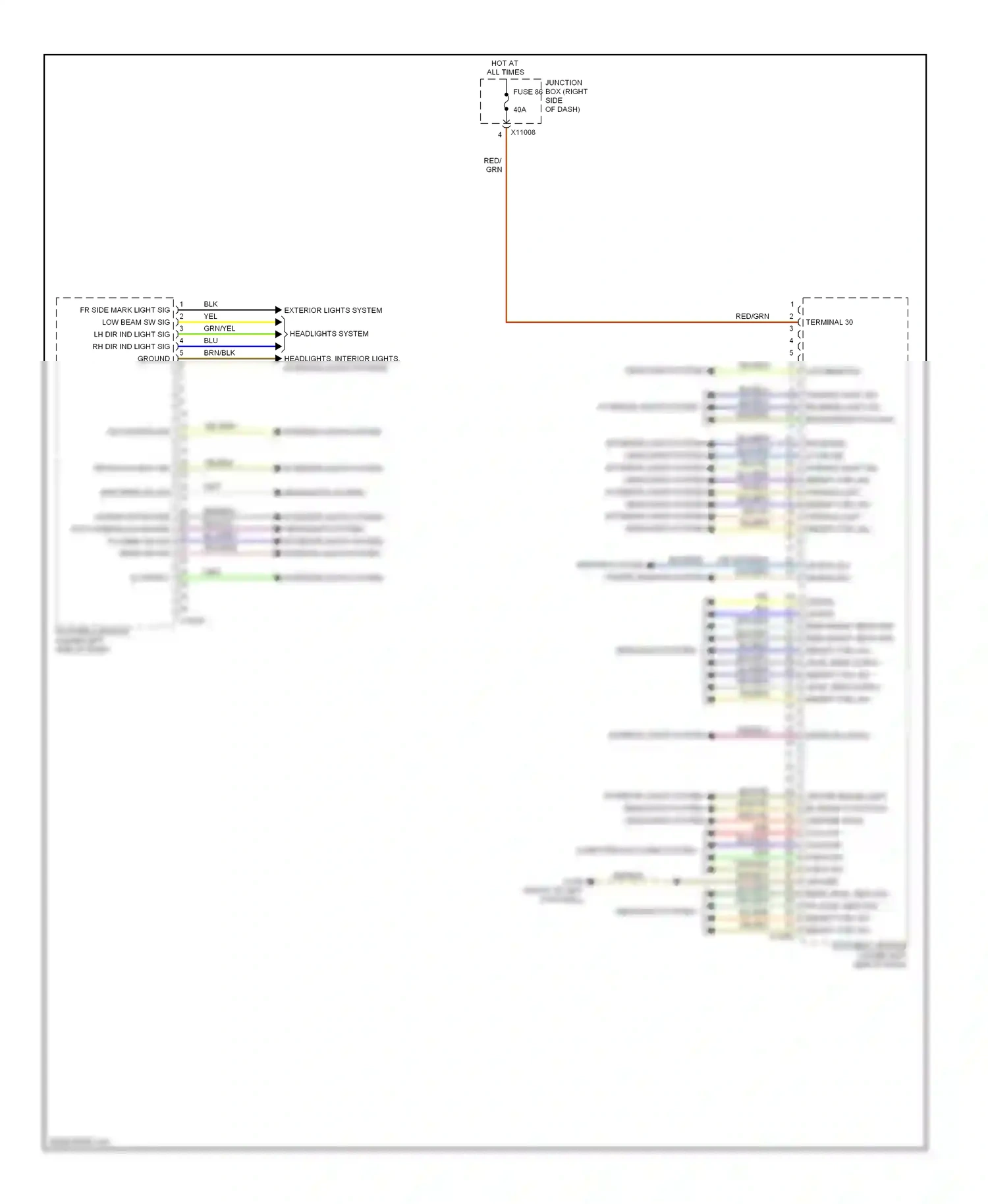 Wiring diagram blu/red for BMW Z4 E89 (2009-2013) (6 of 40)