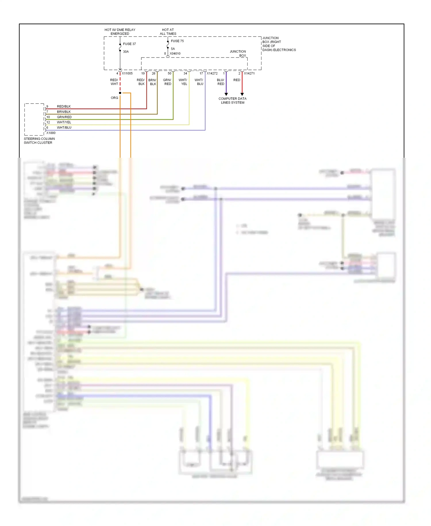 Wiring diagram fuse 37 for BMW Z4 E89 (2009-2013) (2 of 3)