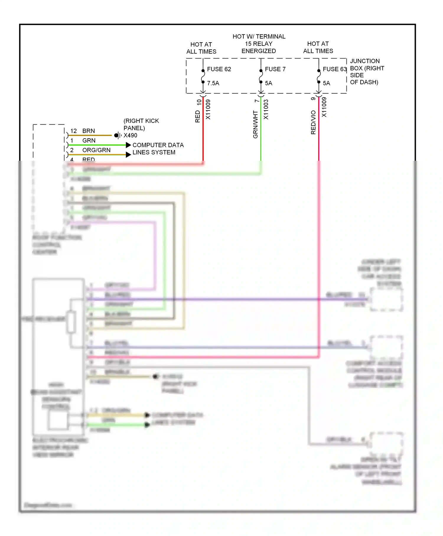Wiring diagram gry/vio for BMW Z4 E89 (2009-2013) (11 of 13)