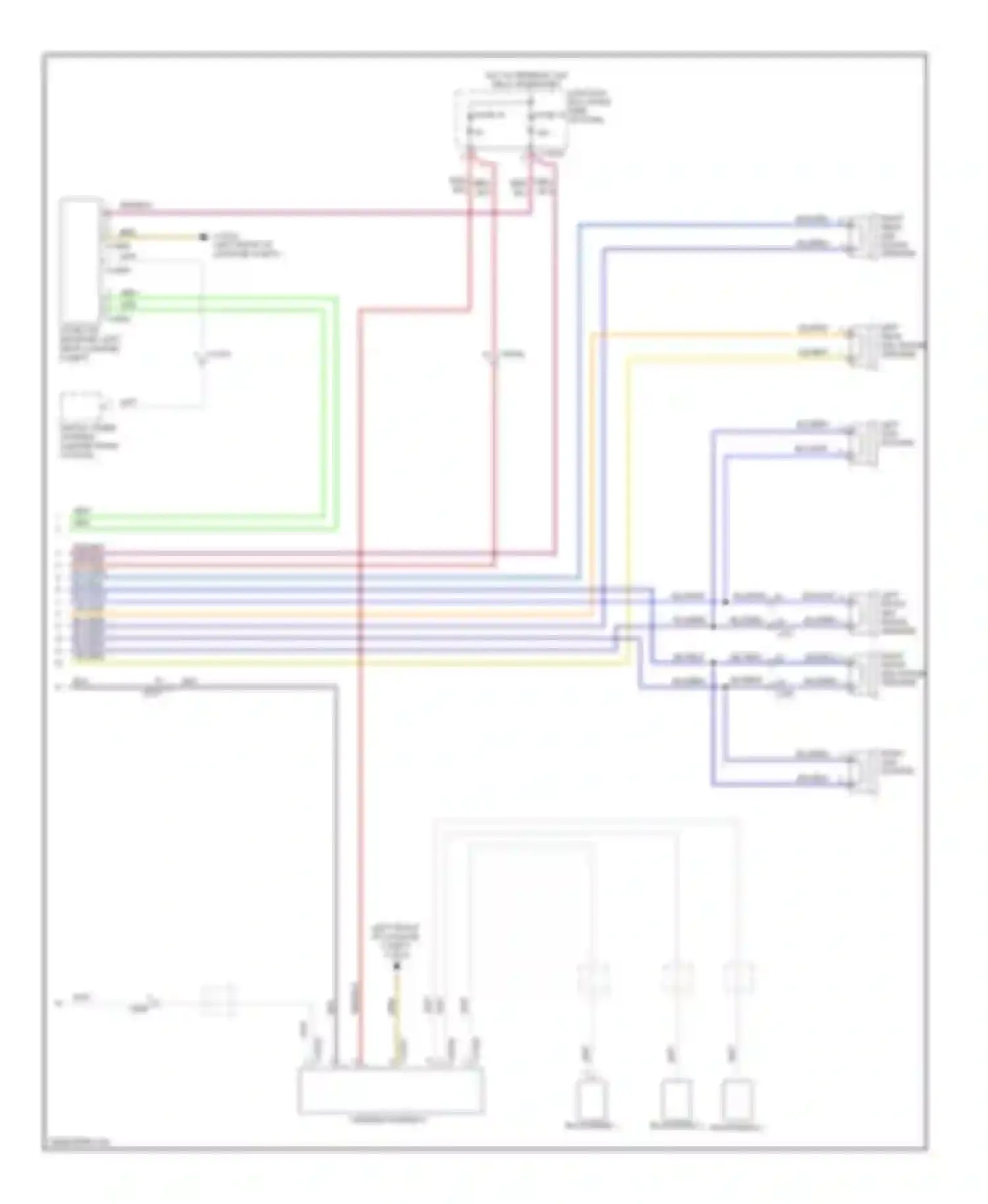 Wiring diagram left front mid-range speaker for BMW Z4 E89 (2009-2013) (4 of 8)