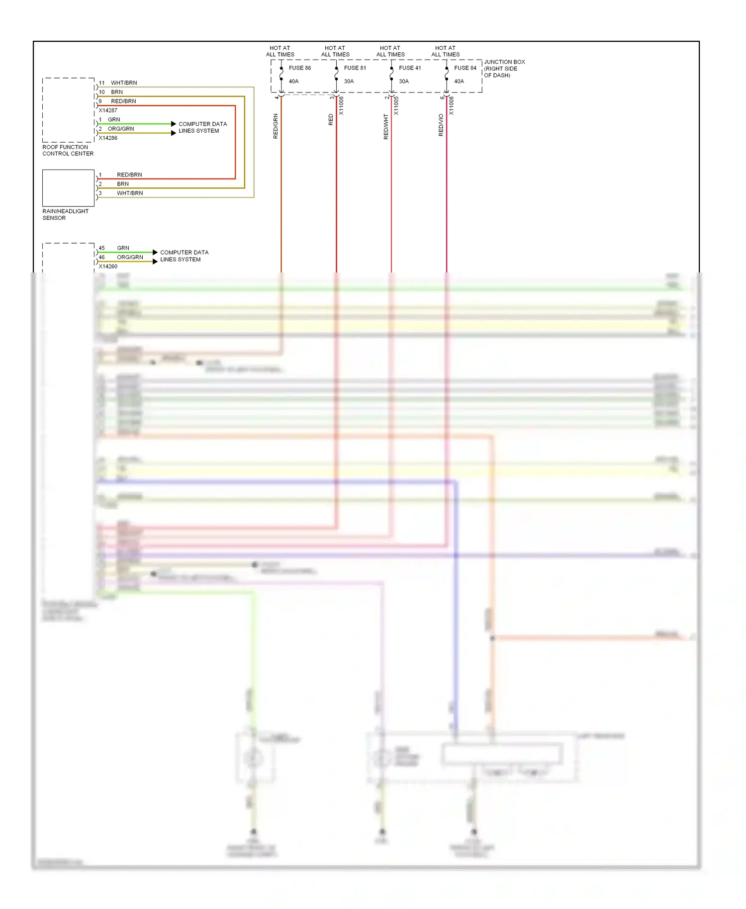 Wiring diagram left headlight for BMW Z4 E89 (2009-2013) (1 of 4)