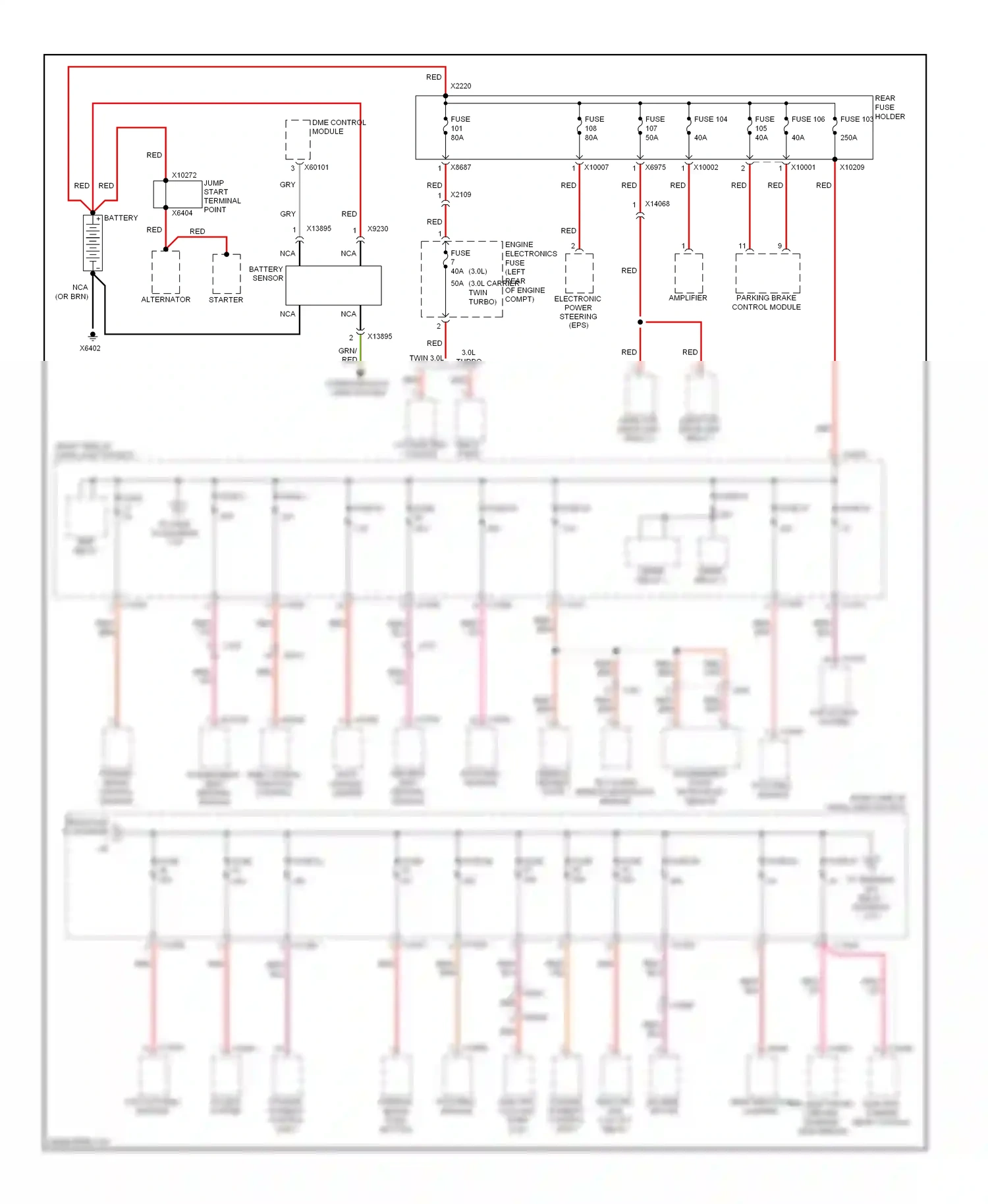 BMW Z4 E89 (2009-2013) parking brake control module wiring diagram  (1 of 1)