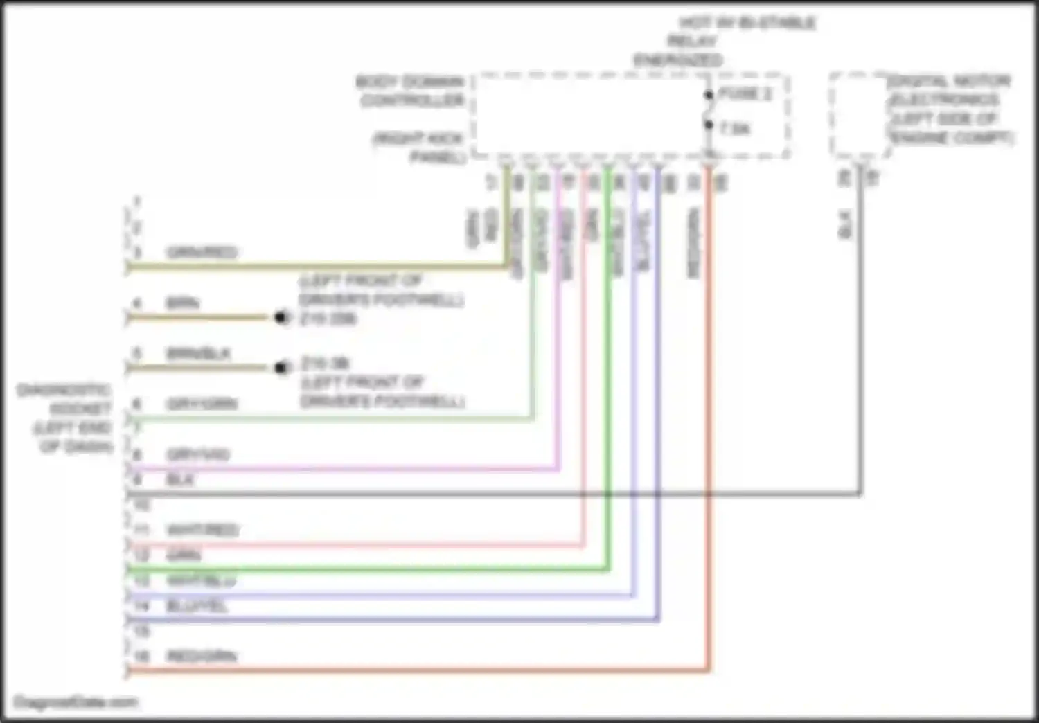 Z4 BMW G29 facelift (2022-2024): Data link connector circuit