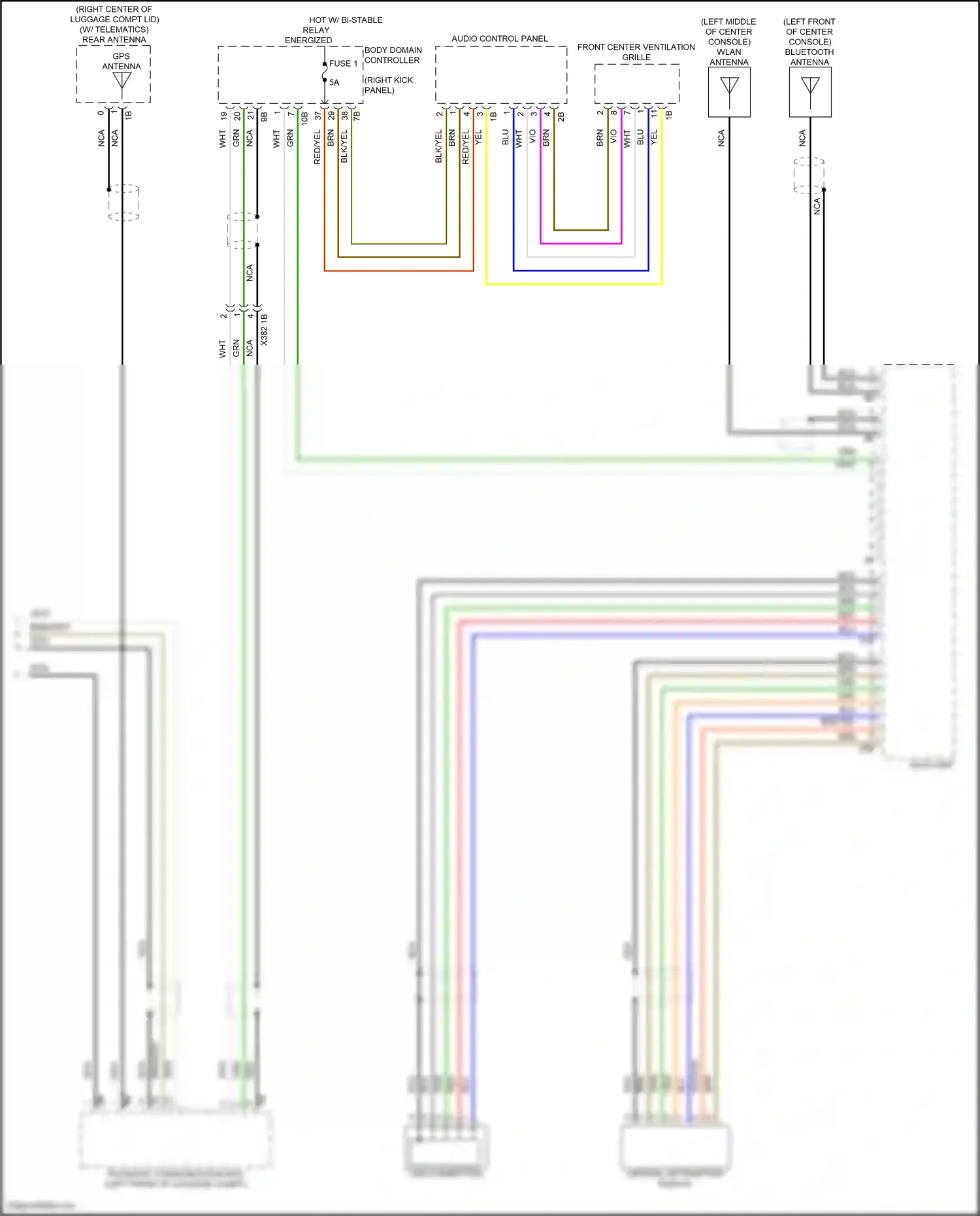 Wiring diagram audio control panel for BMW Z4 G29 facelift (2022-2024) (6 of 14)