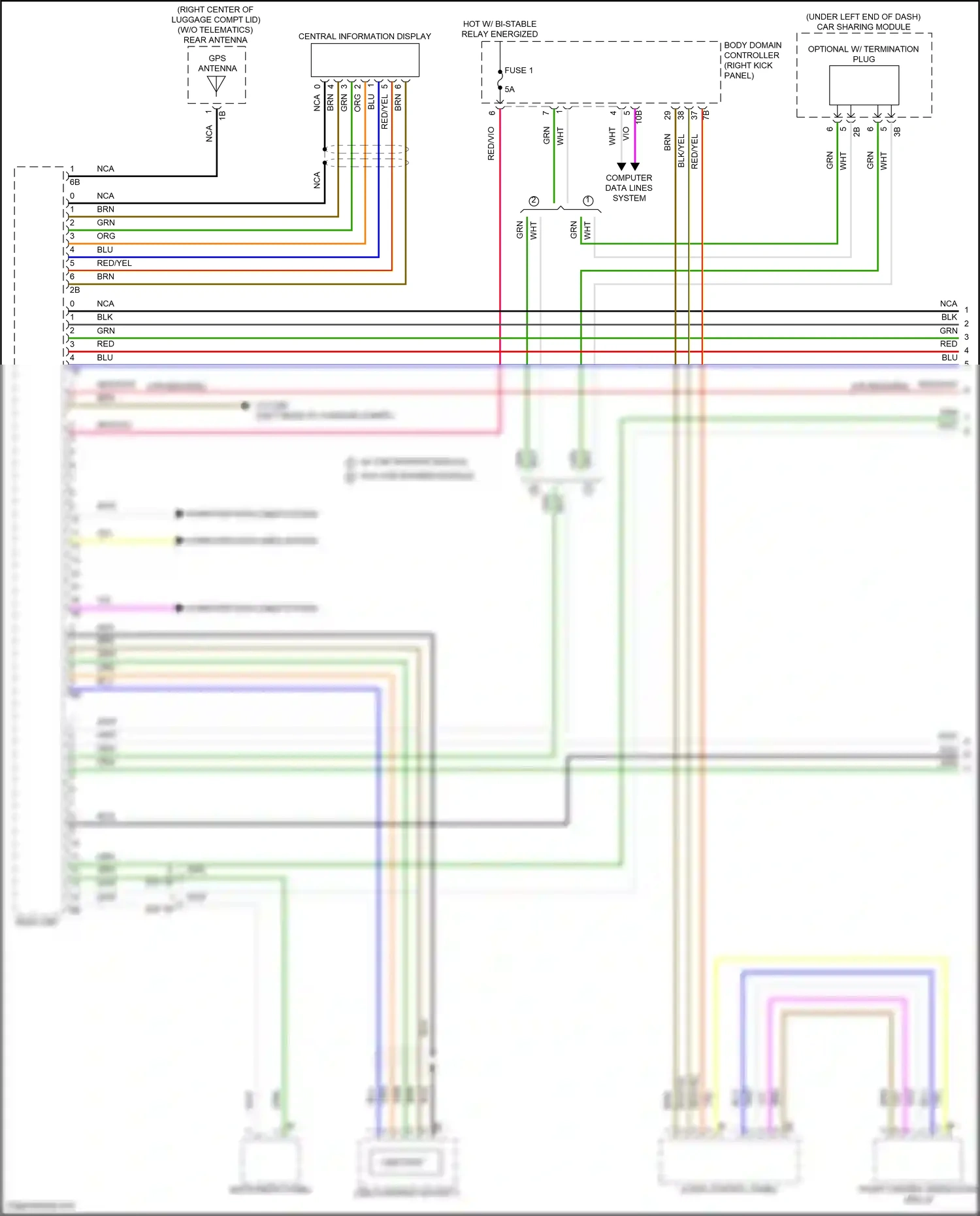 Wiring diagram audio control panel for BMW Z4 G29 facelift (2022-2024) (3 of 14)