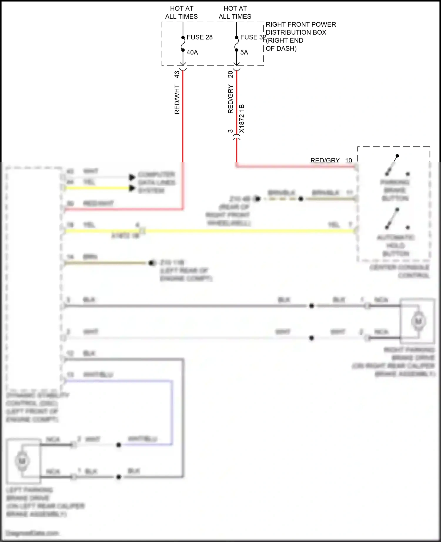 Wiring diagram automatic hold button for BMW Z4 G29 facelift (2022-2024) (2 of 2)