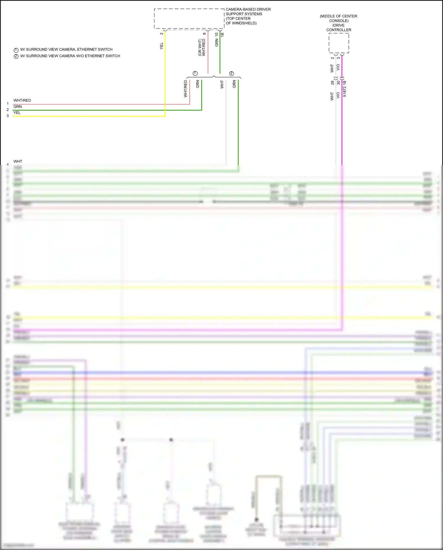 Wiring diagram camera based driver support systems for BMW Z4 G29 facelift (2022-2024) (3 of 5)