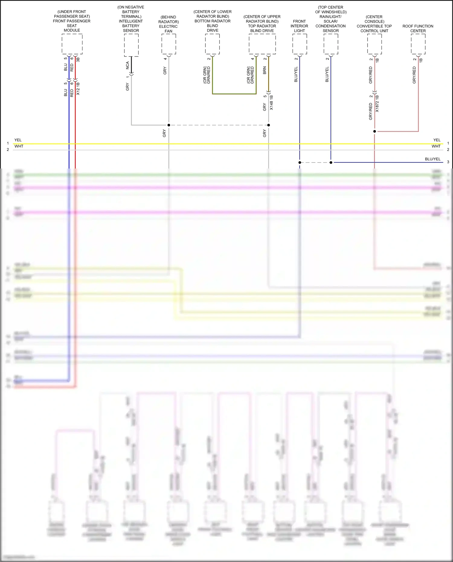 Wiring diagram center stack storage compartment lighting for BMW Z4 G29 facelift (2022-2024) (3 of 4)