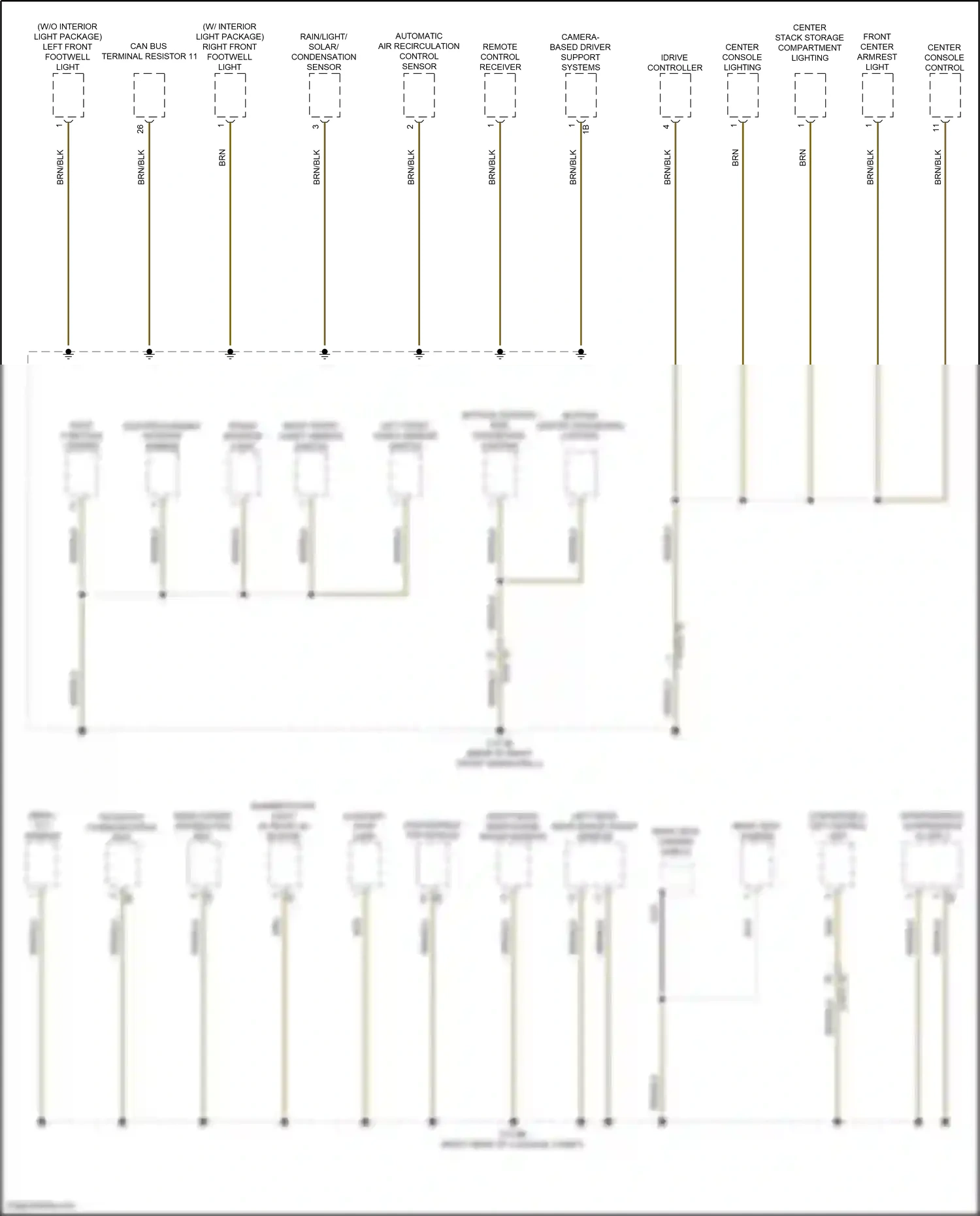 Wiring diagram front interior light for BMW Z4 G29 facelift (2022-2024) (2 of 4)