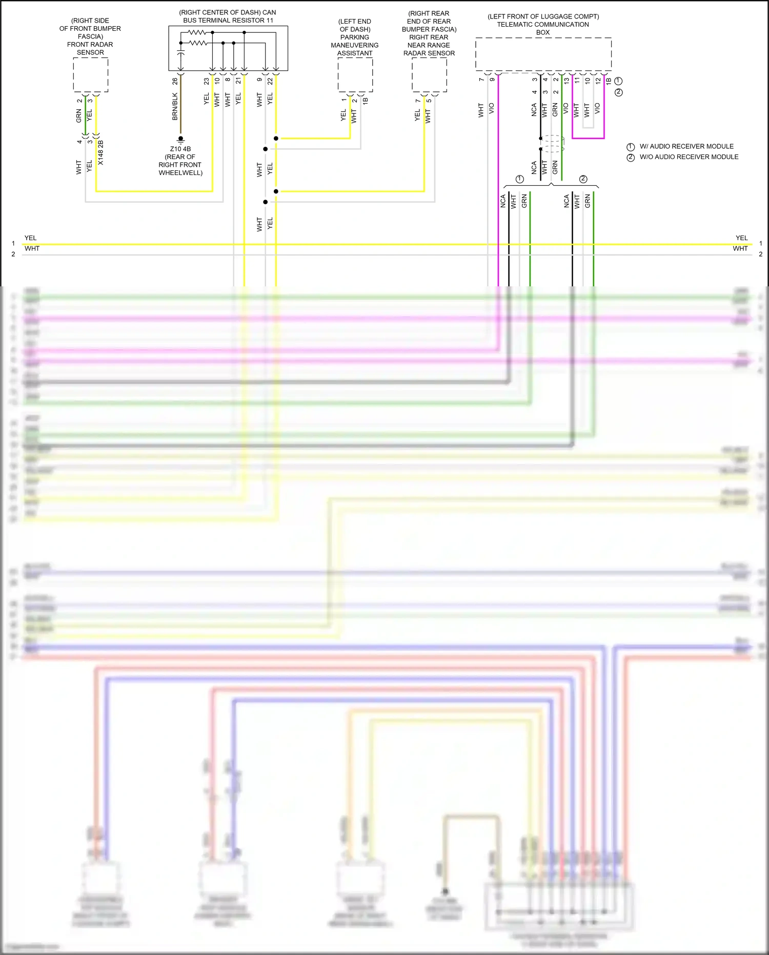Wiring diagram front radar sensor for BMW Z4 G29 facelift (2022-2024) (3 of 5)