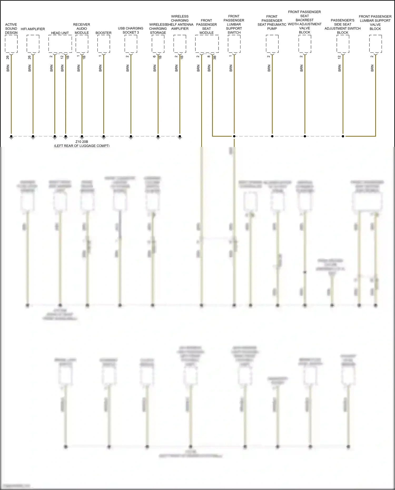 Wiring diagram front radar sensor for BMW Z4 G29 facelift (2022-2024) (2 of 5)