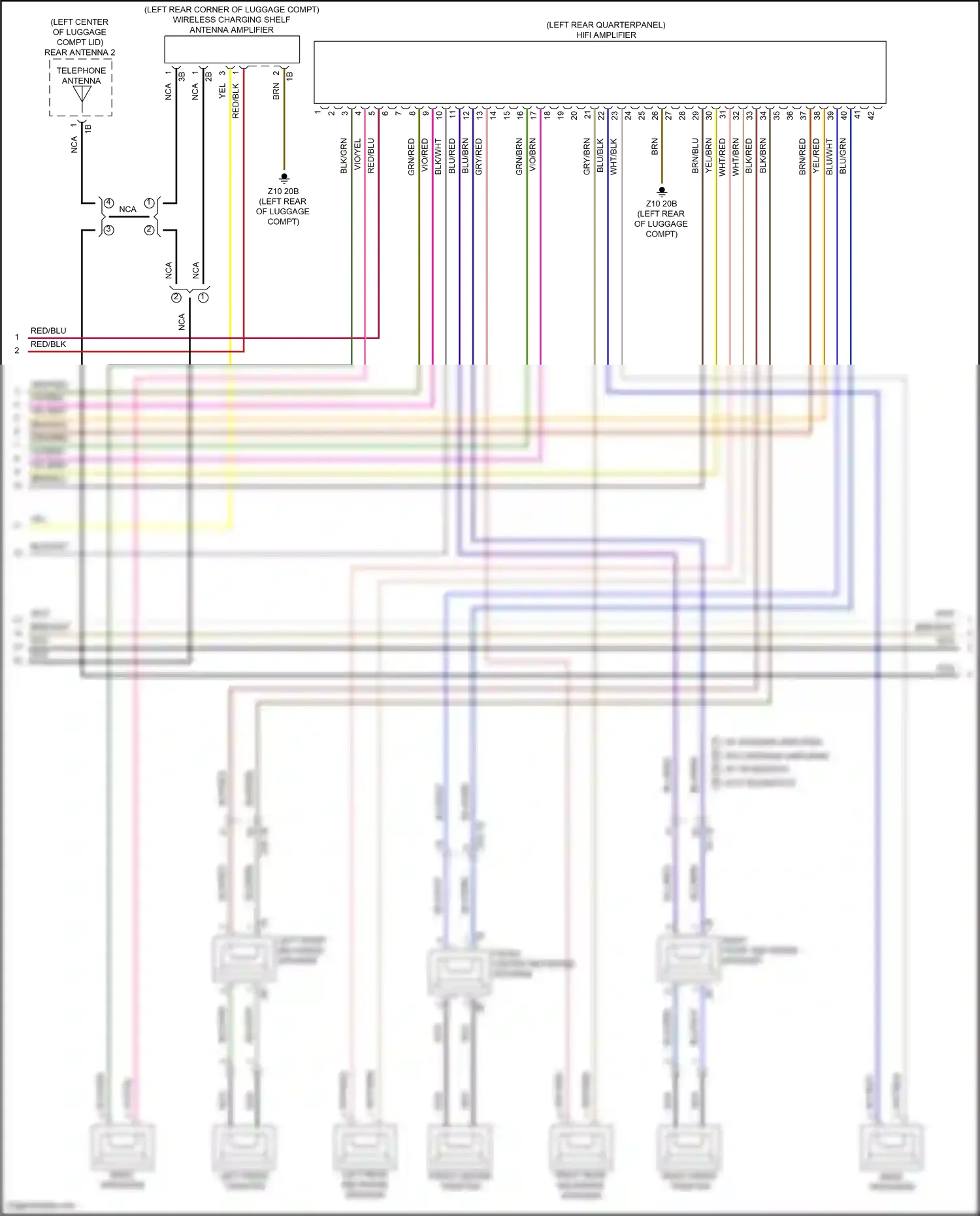Wiring diagram left front mid-range speaker for BMW Z4 G29 facelift (2022-2024) (6 of 12)