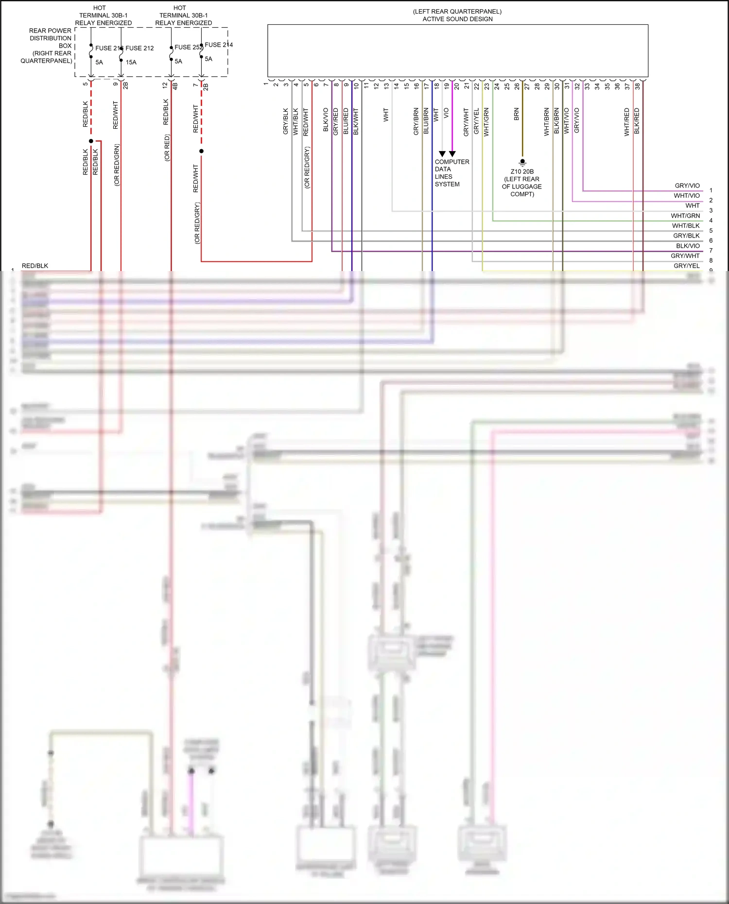 Wiring diagram left front mid-range speaker for BMW Z4 G29 facelift (2022-2024) (2 of 12)