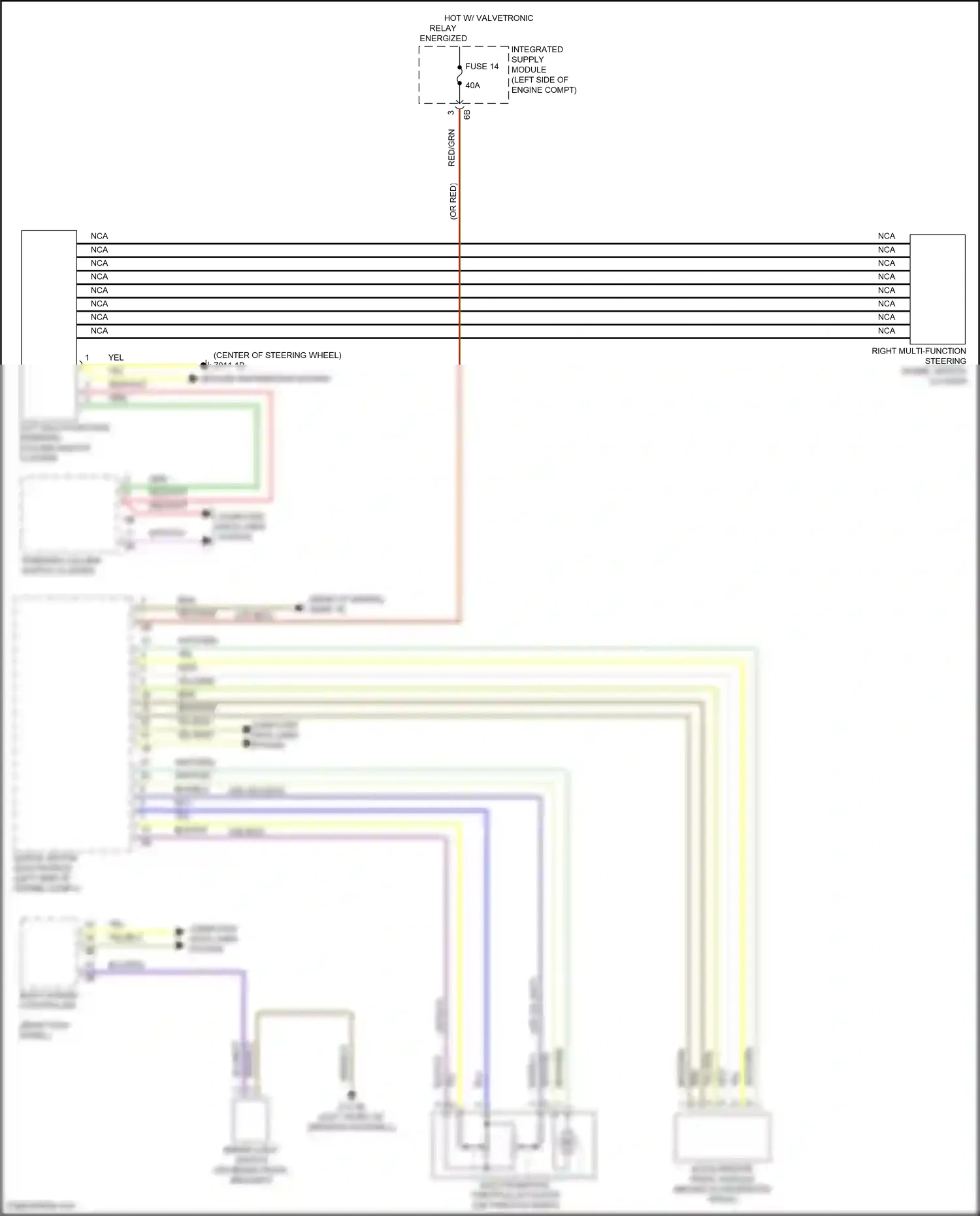 Wiring diagram left multi-function steering column switch cluster for BMW Z4 G29 facelift (2022-2024) (2 of 4)