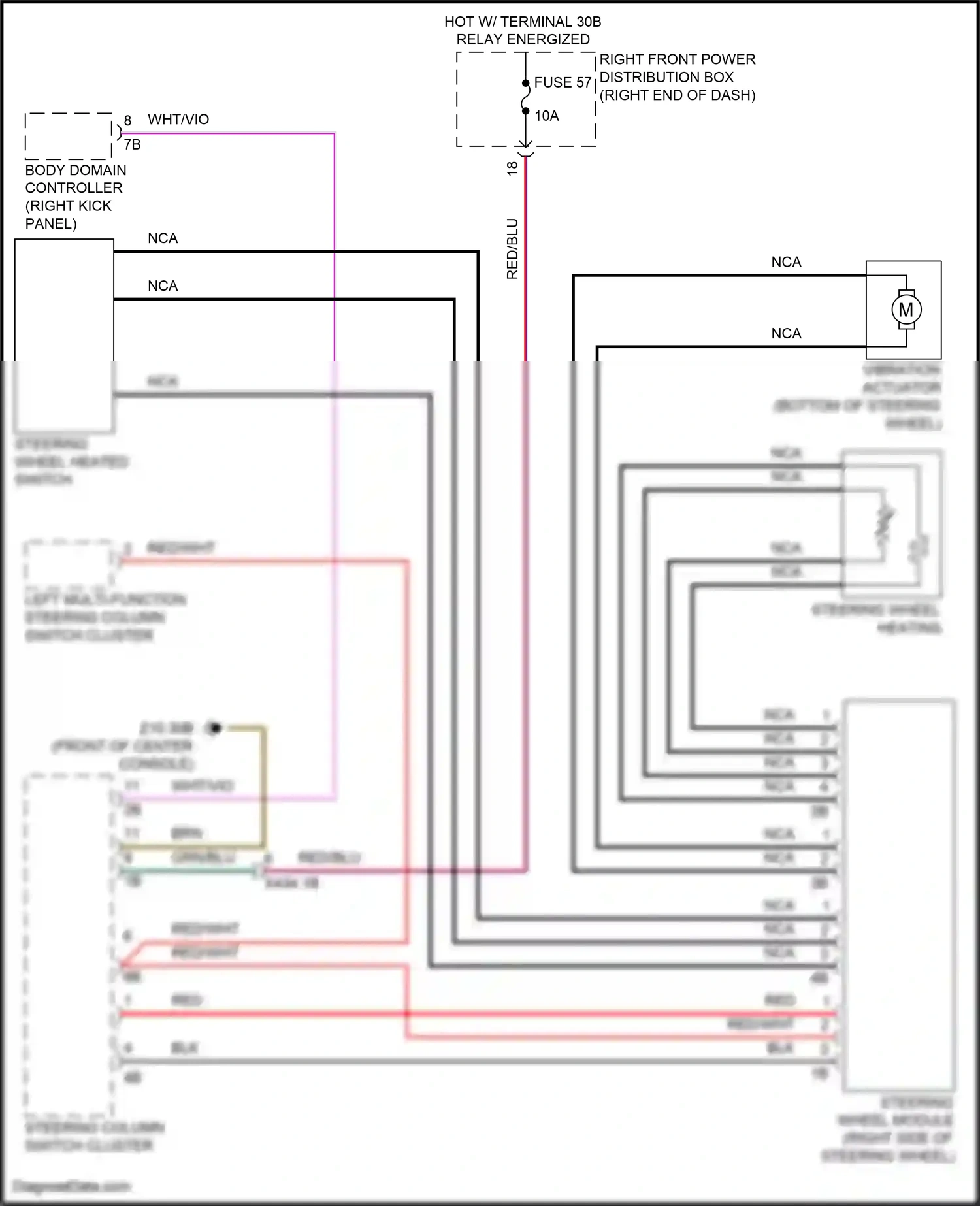 Wiring diagram left multi-function steering column switch cluster for BMW Z4 G29 facelift (2022-2024) (3 of 4)