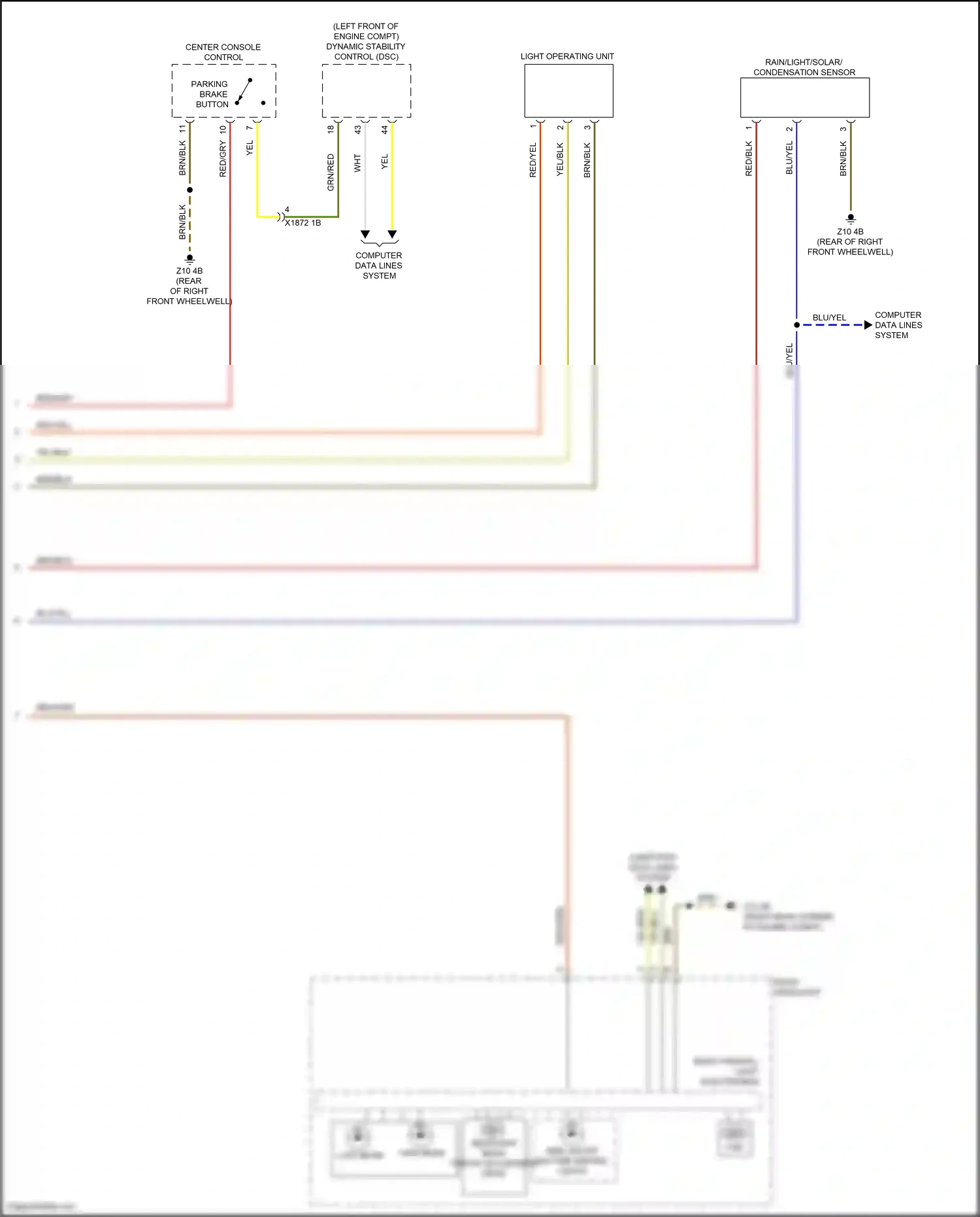 Wiring diagram light operating unit for BMW Z4 G29 facelift (2022-2024) (2 of 5)
