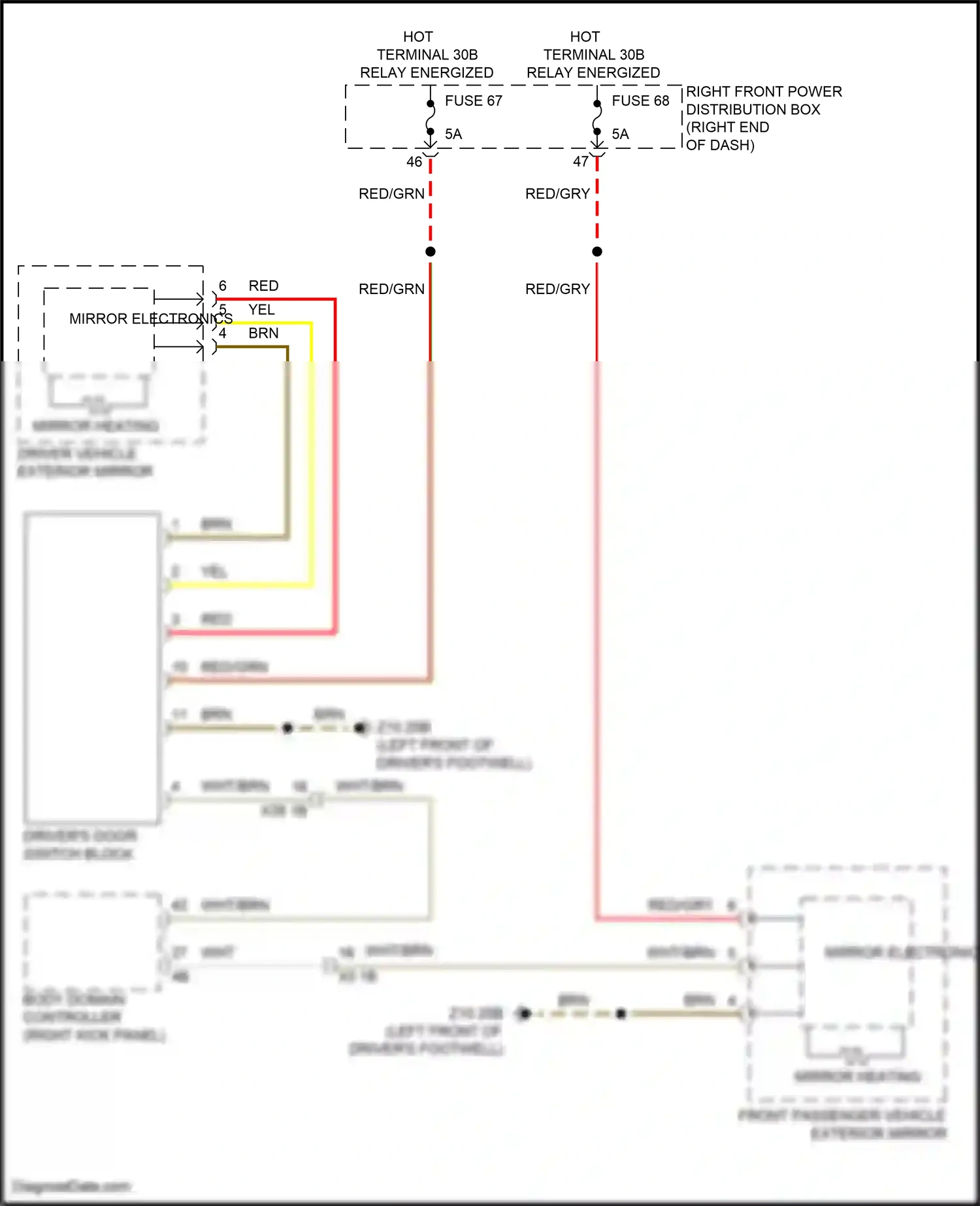 Wiring diagram mirror electronics for BMW Z4 G29 facelift (2022-2024) (1 of 3)