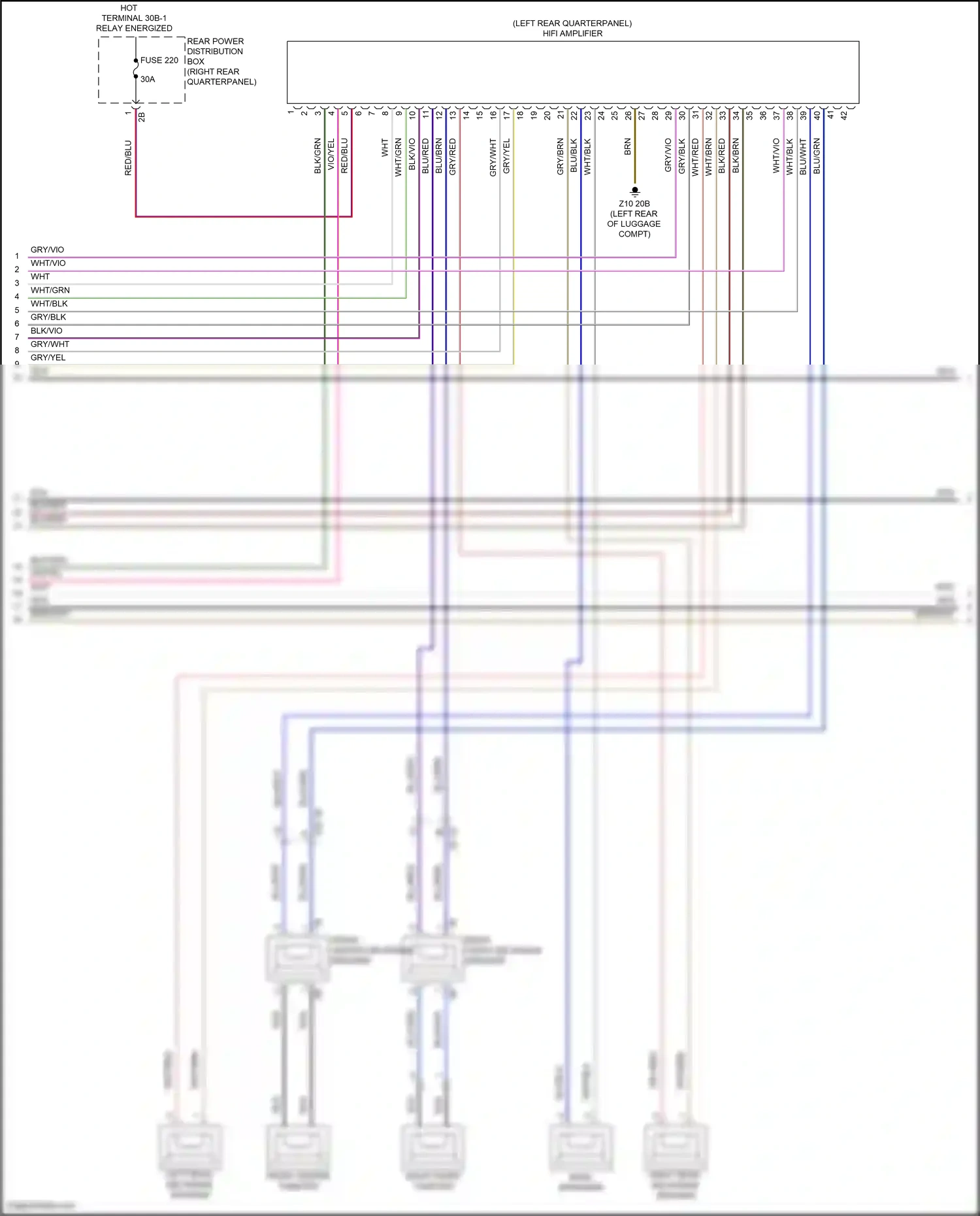 Wiring diagram right front mid-range speaker for BMW Z4 G29 facelift (2022-2024) (3 of 12)