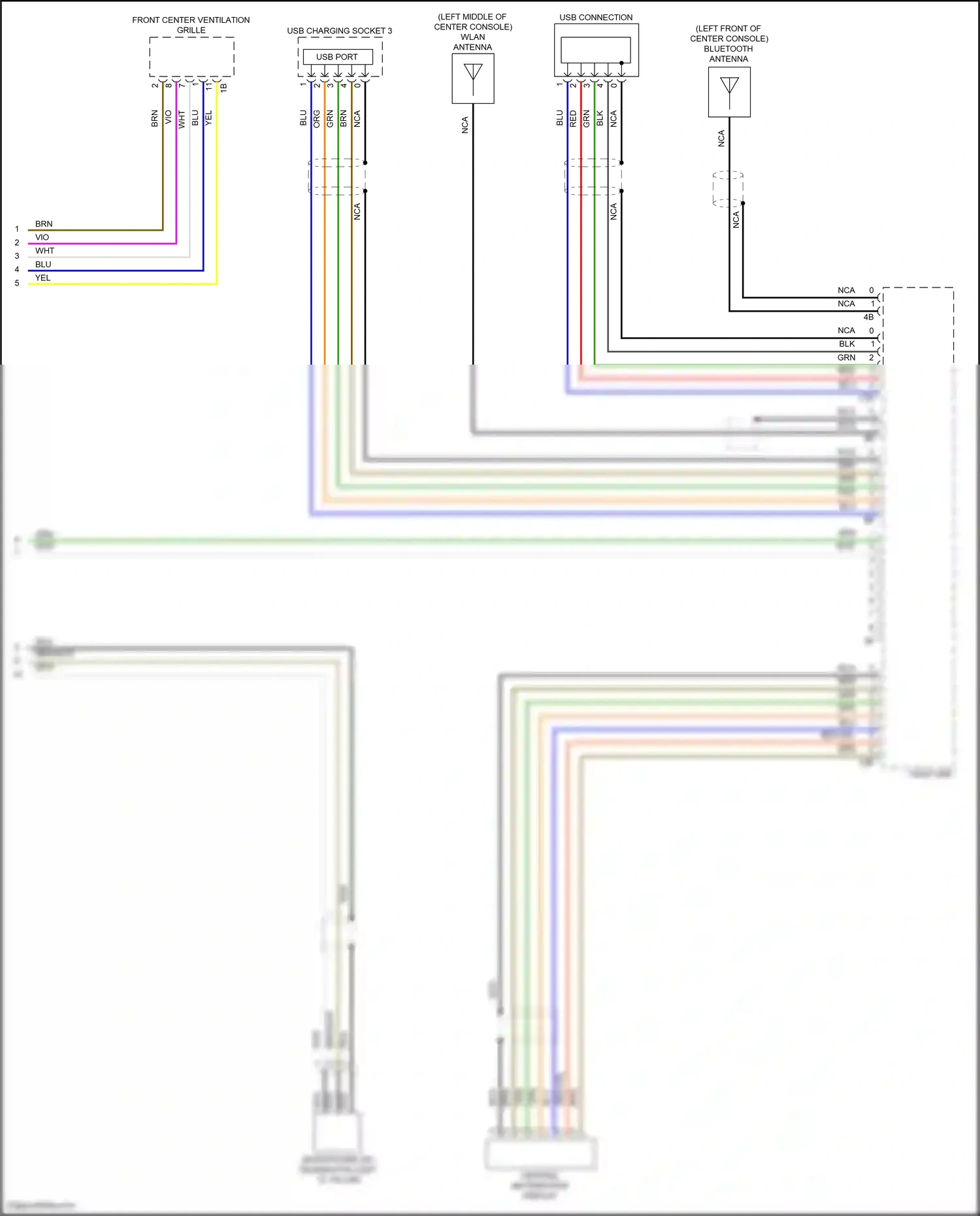 Wiring diagram usb charging socket 3 for BMW Z4 G29 facelift (2022-2024) (2 of 8)