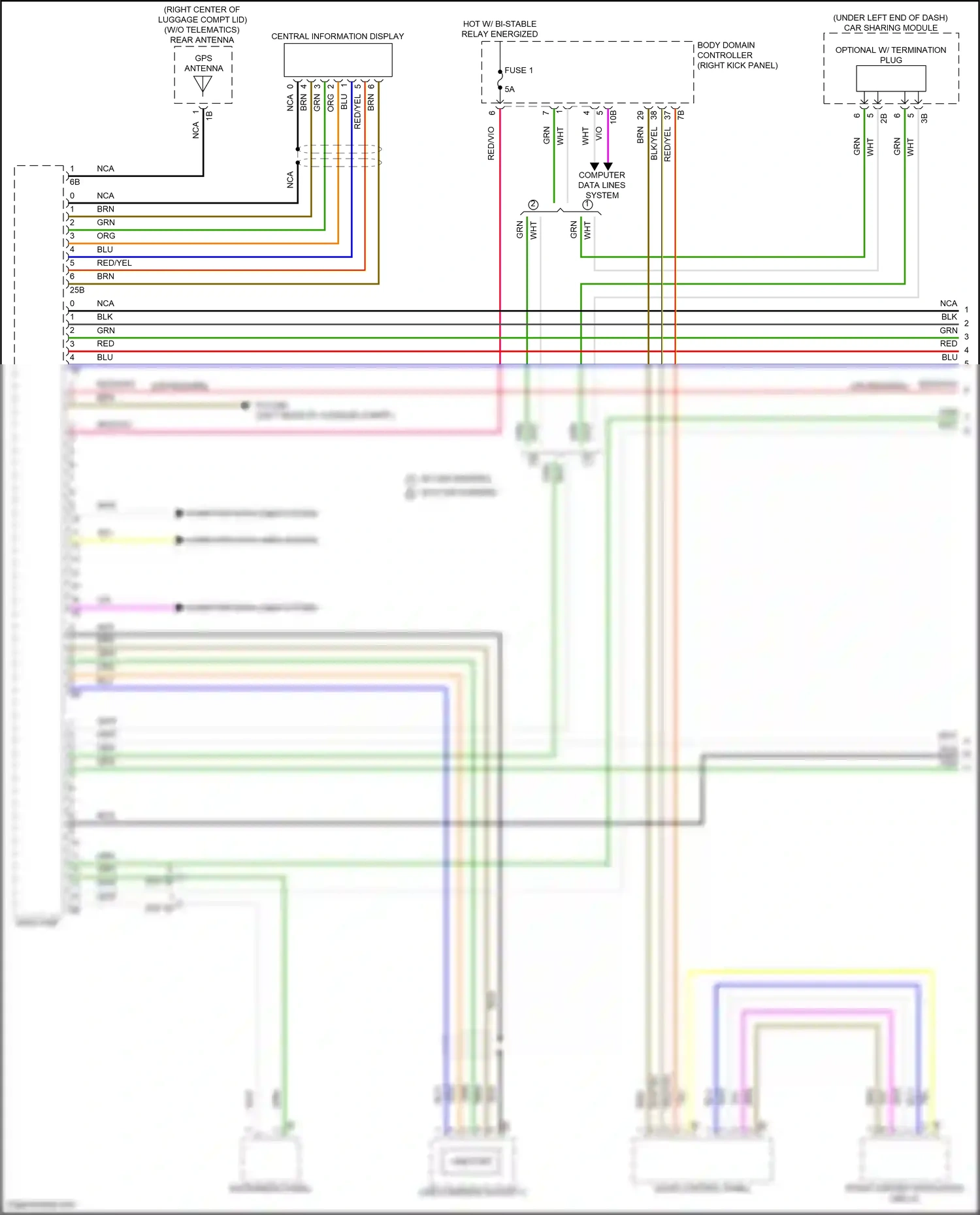 Wiring diagram usb charging socket 3 for BMW Z4 G29 facelift (2022-2024) (4 of 8)
