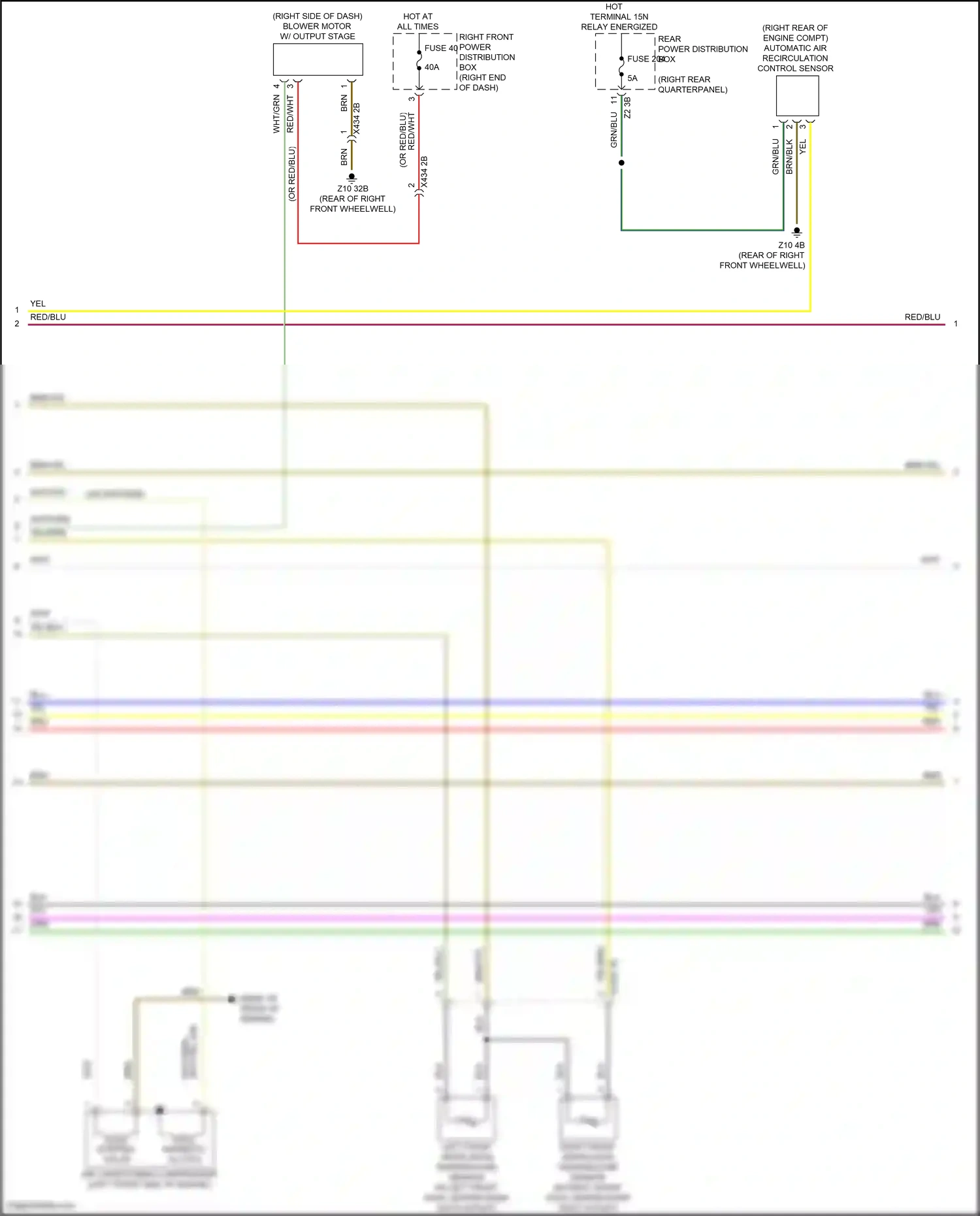 Wiring diagram automatic air recirculation control sensor for BMW Z4 G29 (2018-2022) (1 of 3)