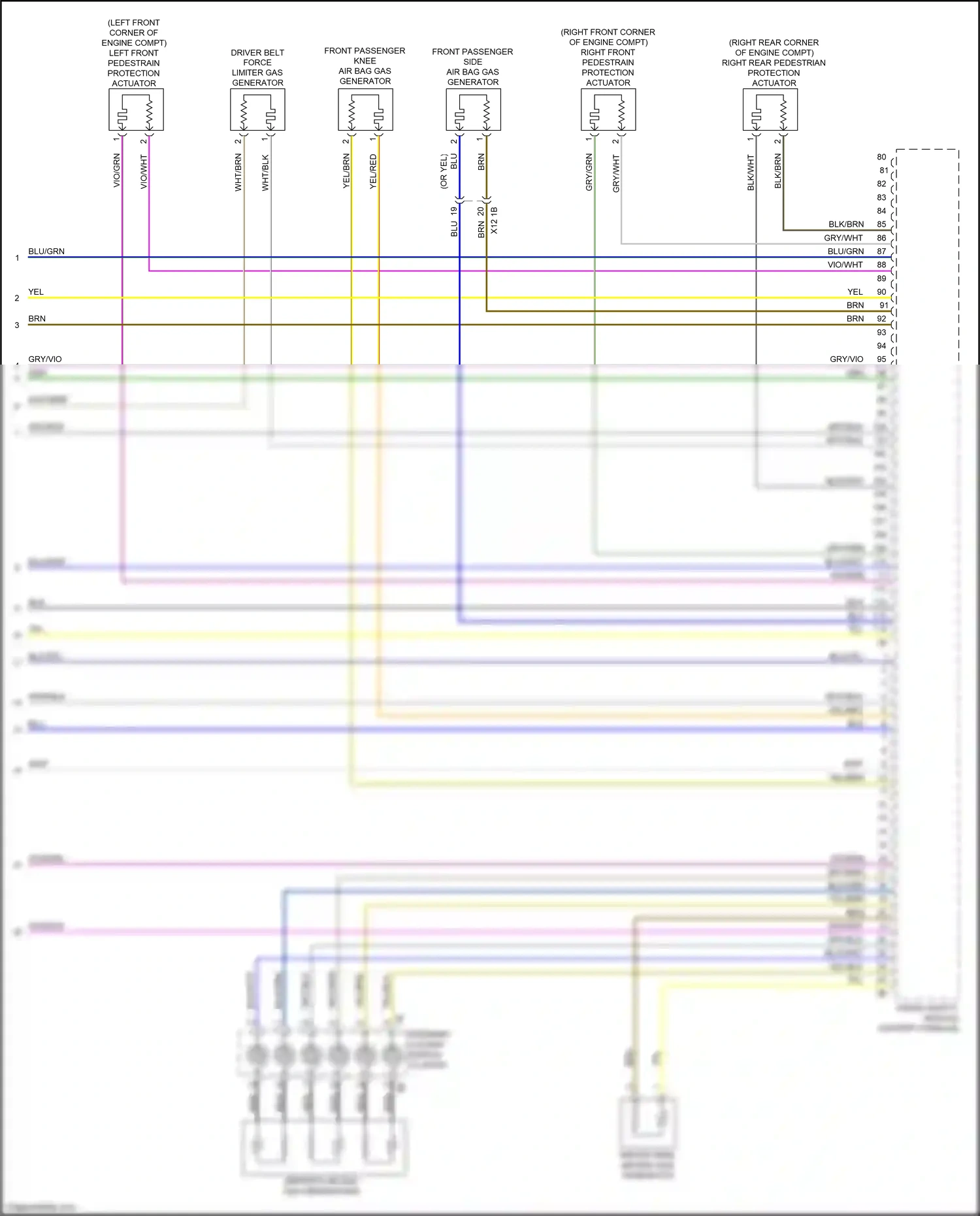 BMW Z4 G29 (2018-2022) blu/grn wiring diagram  (16 of 17)