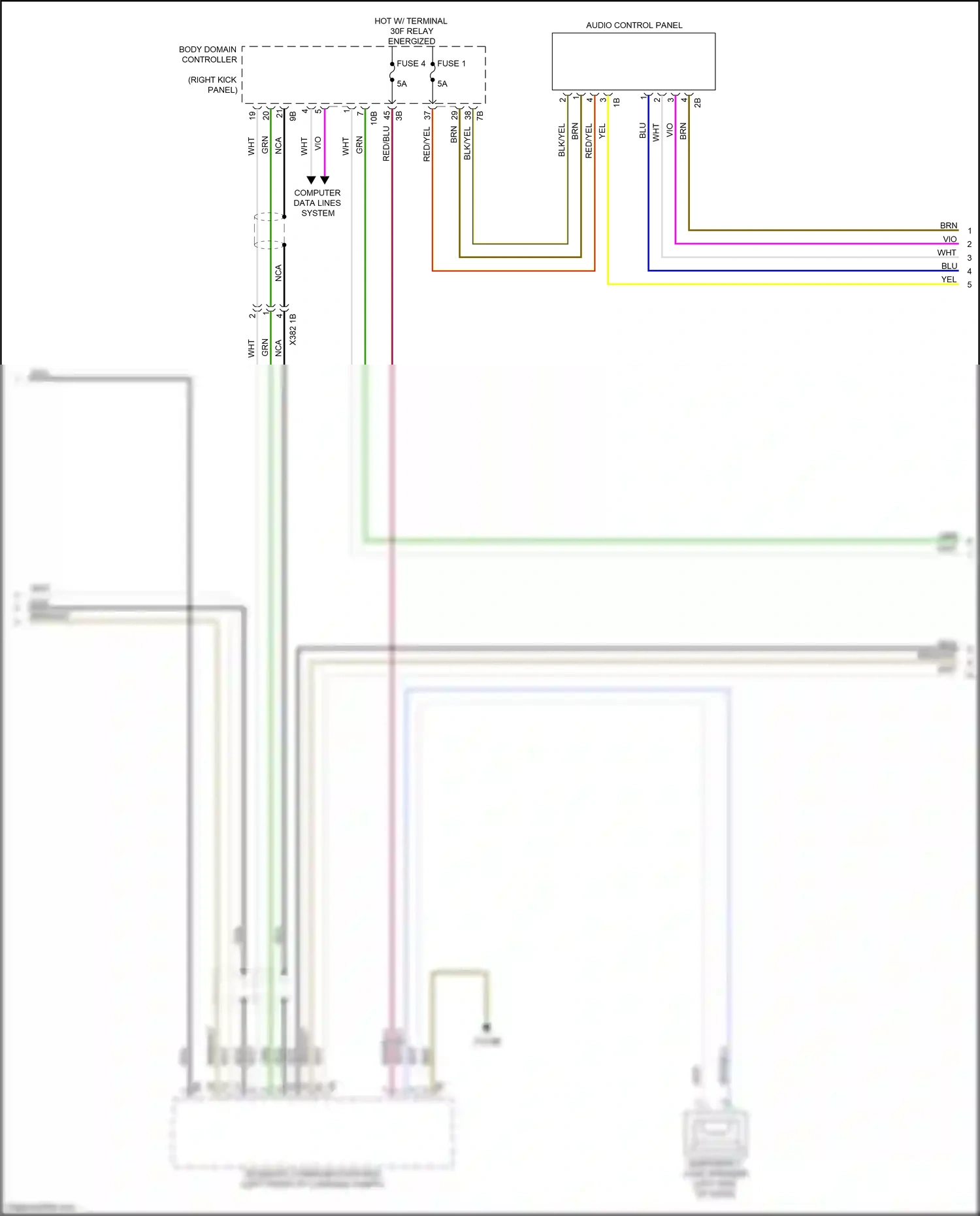 Wiring diagram body domain controller for BMW Z4 G29 (2018-2022) (3 of 35)