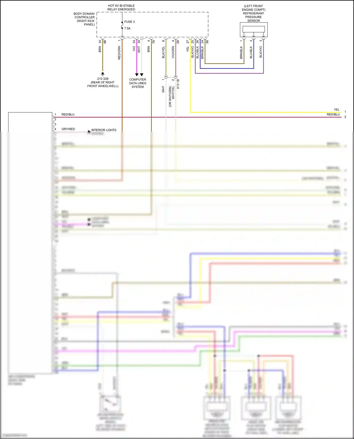 Wiring diagram body domain controller for BMW Z4 G29 (2018-2022) (31 of 35)